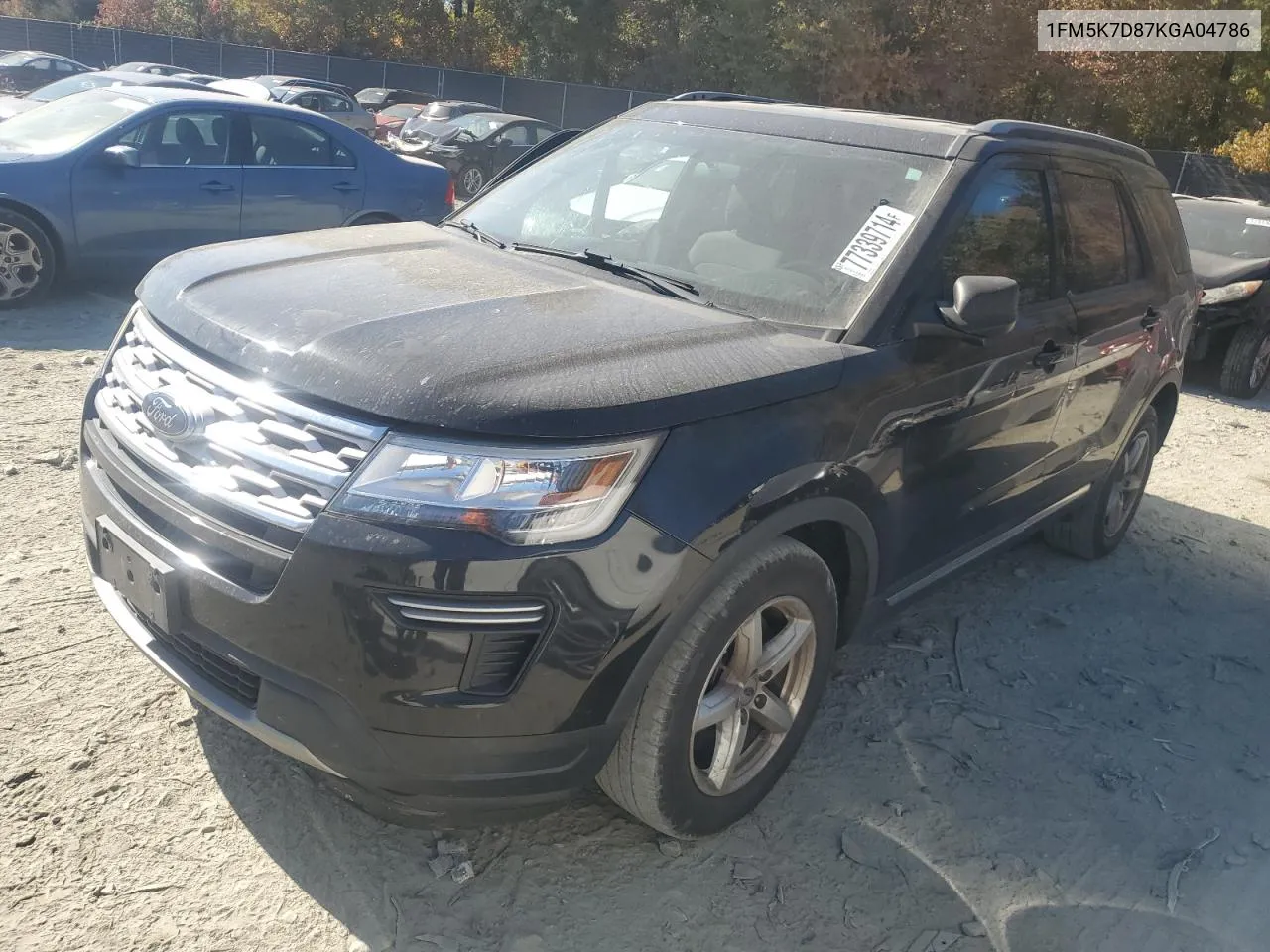 2019 Ford Explorer Xlt VIN: 1FM5K7D87KGA04786 Lot: 77162534