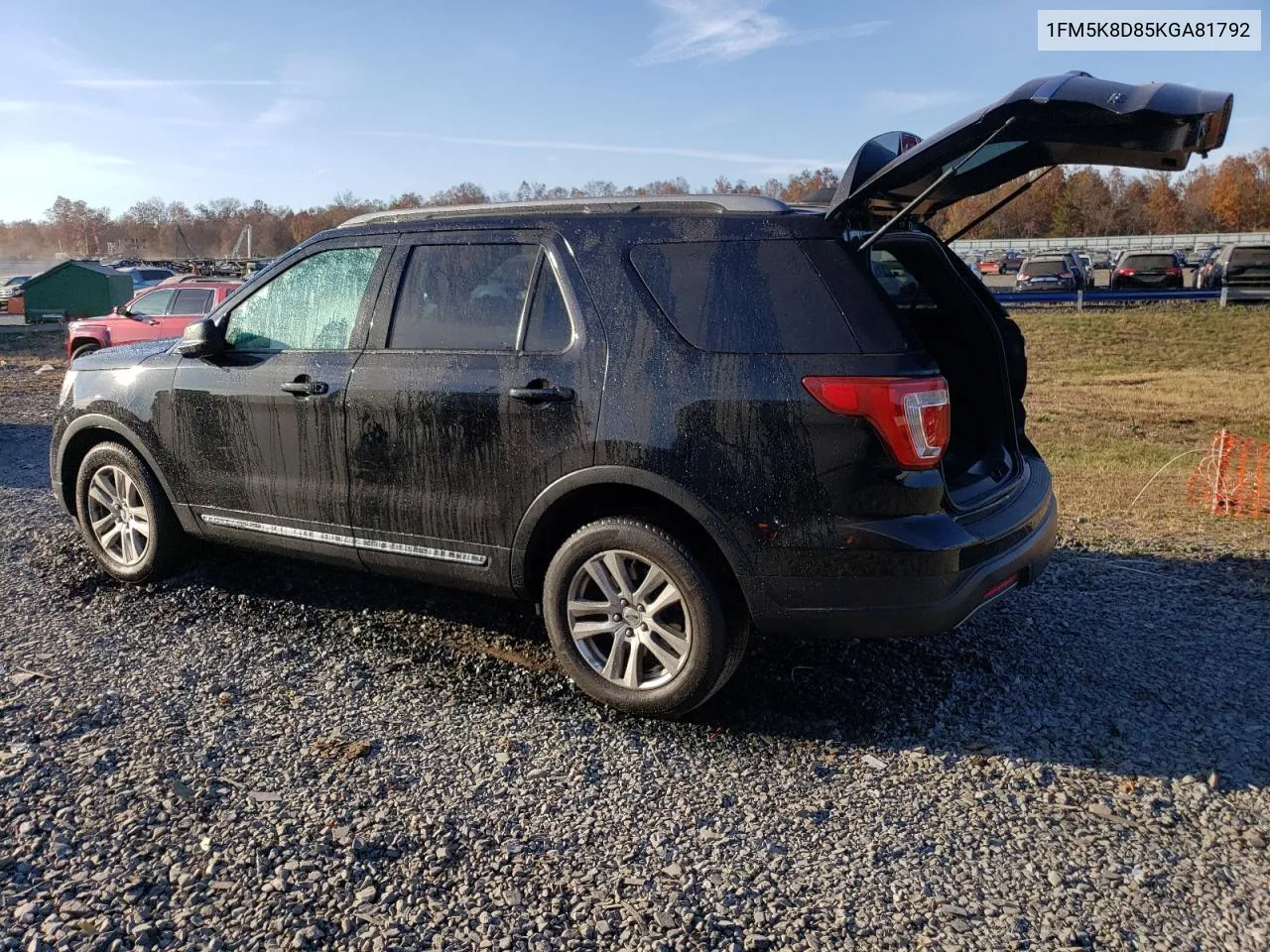 2019 Ford Explorer Xlt VIN: 1FM5K8D85KGA81792 Lot: 77899354