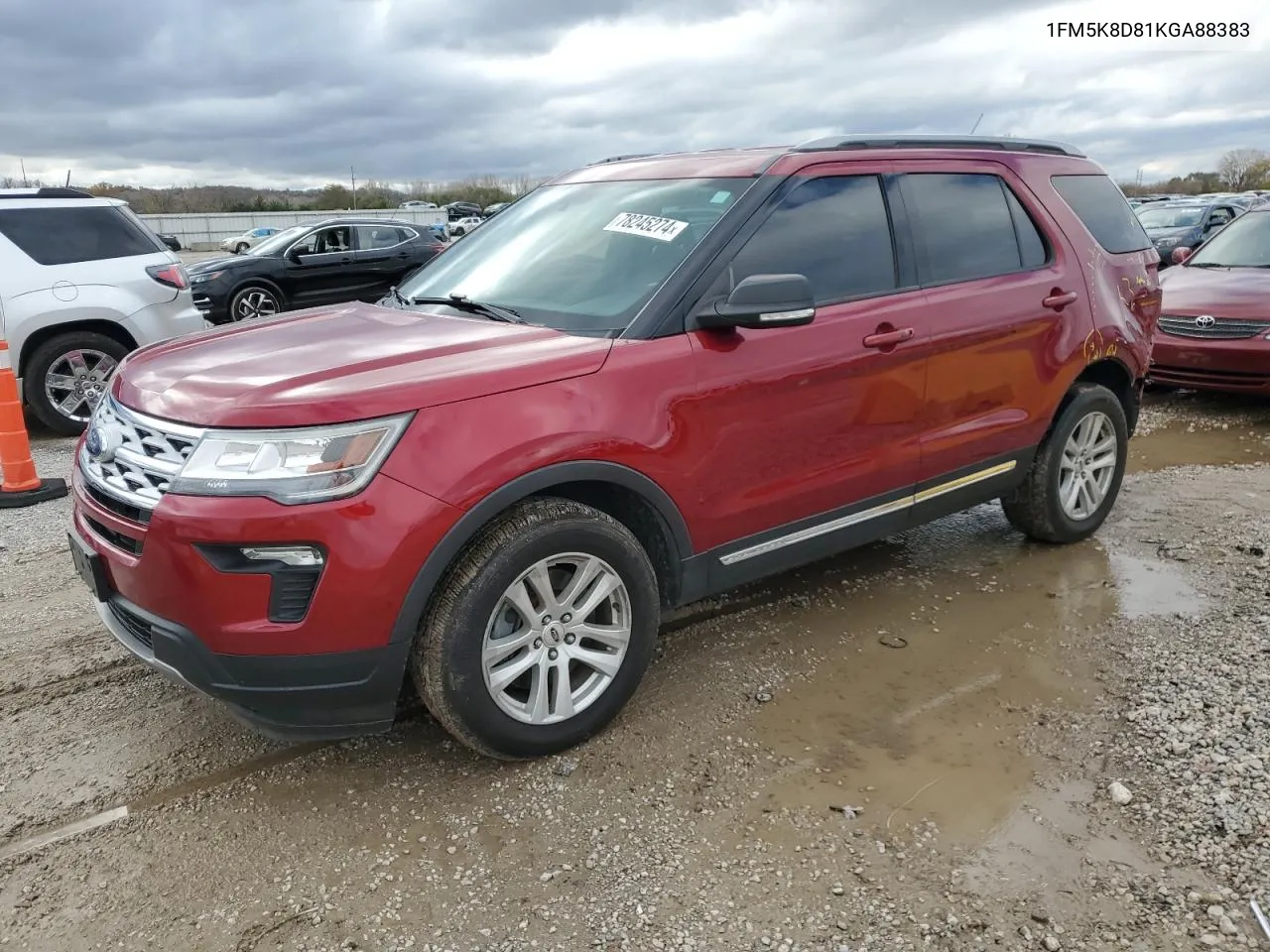 2019 Ford Explorer Xlt VIN: 1FM5K8D81KGA88383 Lot: 78245274