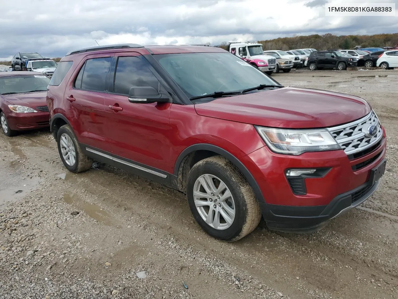 2019 Ford Explorer Xlt VIN: 1FM5K8D81KGA88383 Lot: 78245274