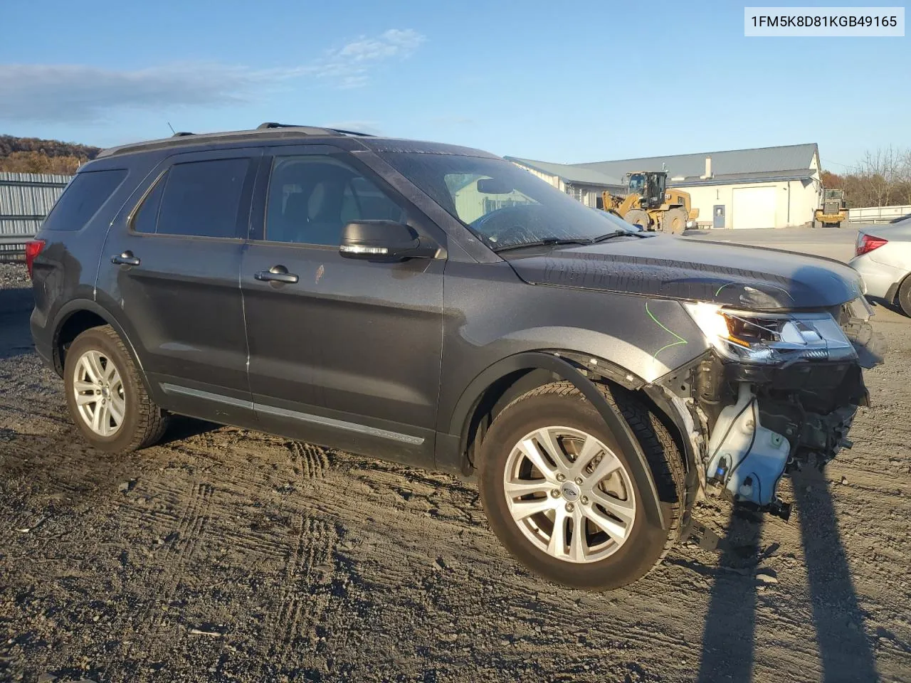 2019 Ford Explorer Xlt VIN: 1FM5K8D81KGB49165 Lot: 79603184