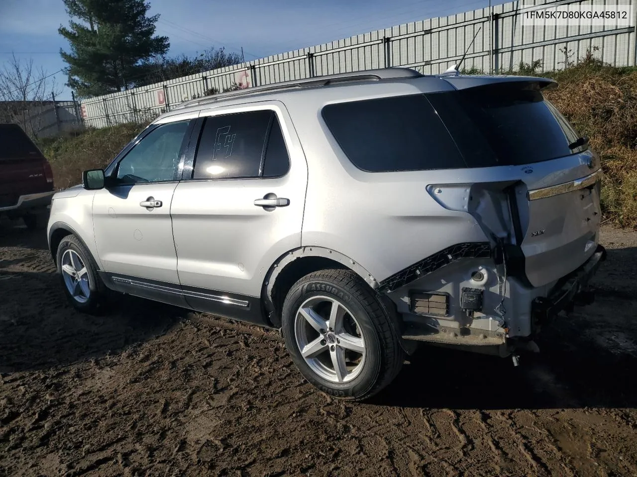 2019 Ford Explorer Xlt VIN: 1FM5K7D80KGA45812 Lot: 80261344