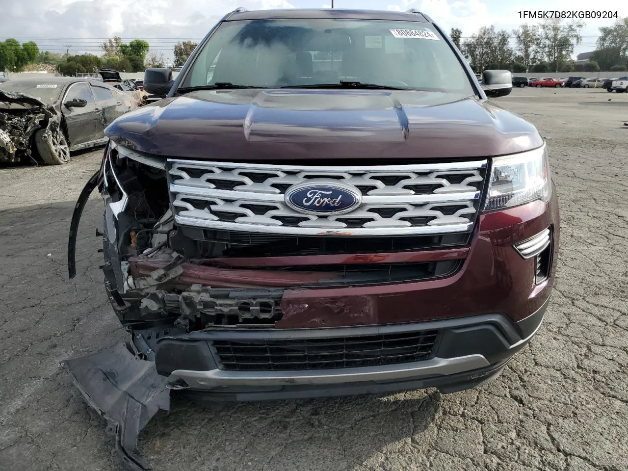 2019 Ford Explorer Xlt VIN: 1FM5K7D82KGB09204 Lot: 80884824