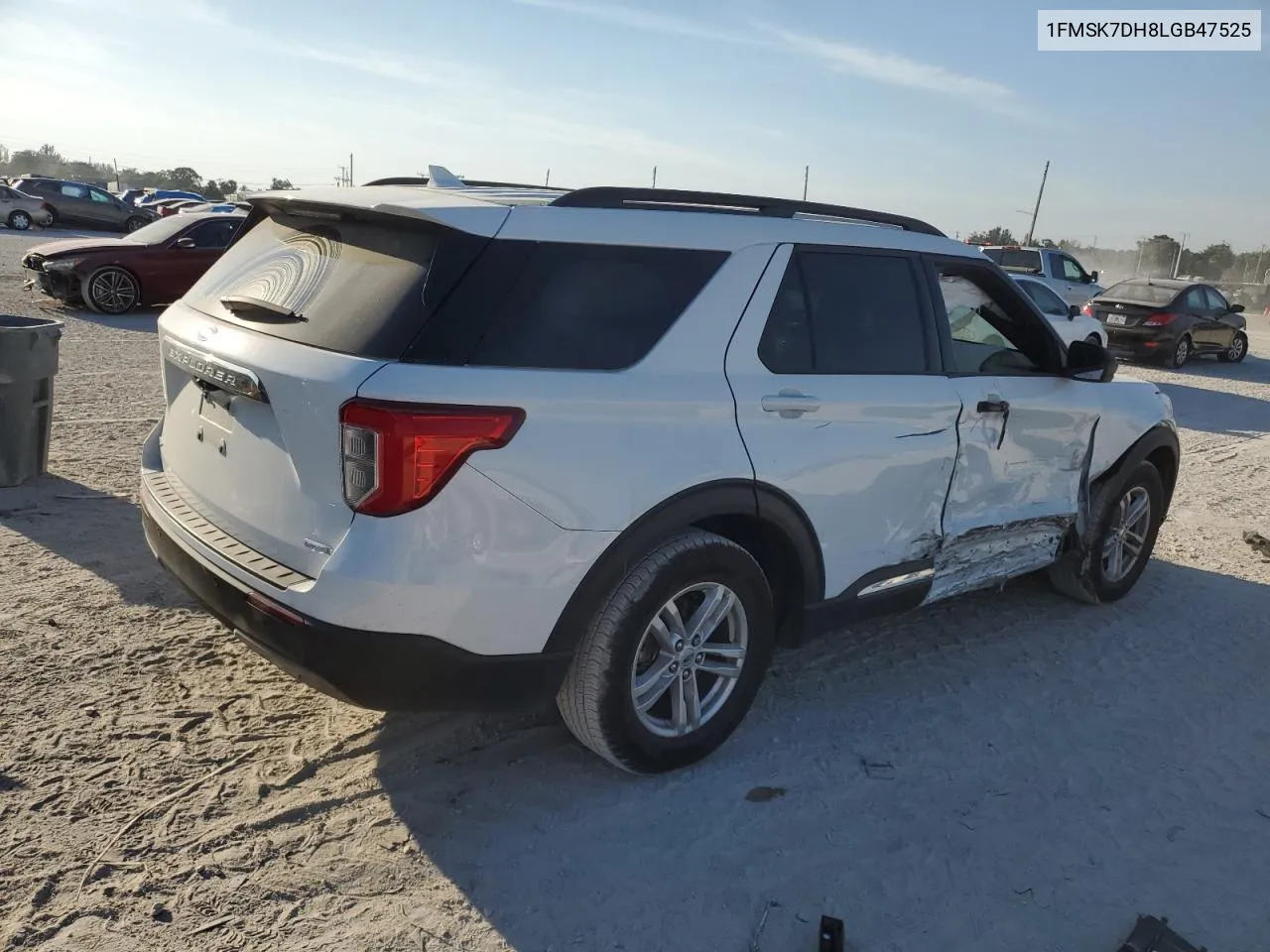 2020 Ford Explorer Xlt VIN: 1FMSK7DH8LGB47525 Lot: 43270423