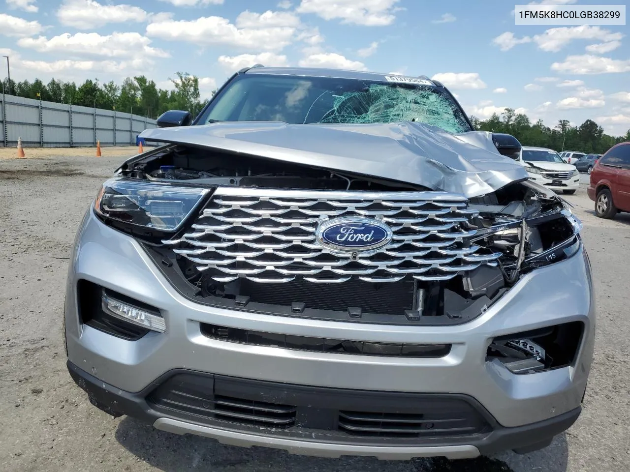 2020 Ford Explorer Platinum VIN: 1FM5K8HC0LGB38299 Lot: 51379554