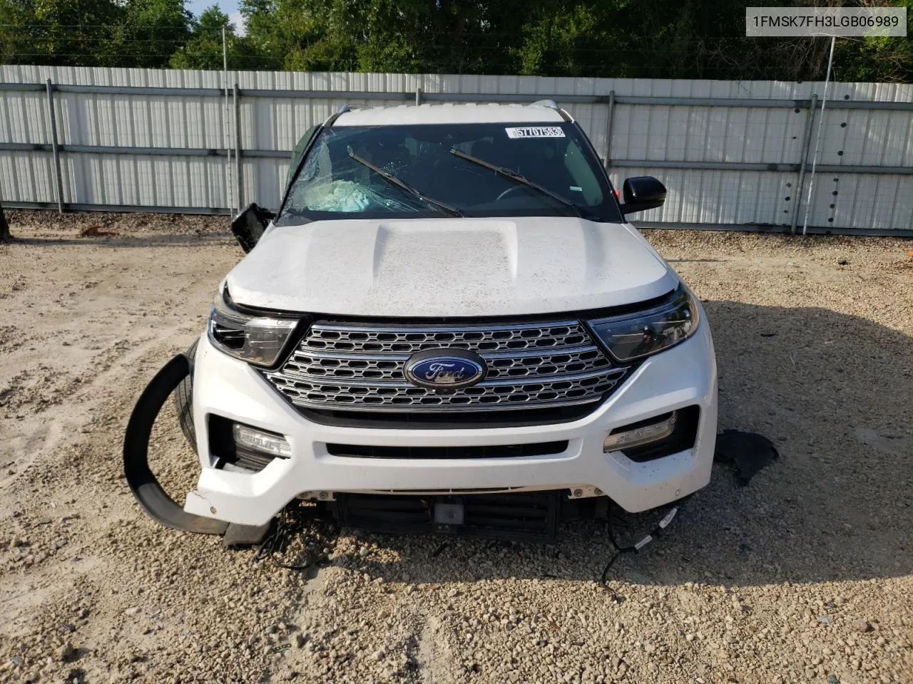 2020 Ford Explorer Limited VIN: 1FMSK7FH3LGB06989 Lot: 57707583