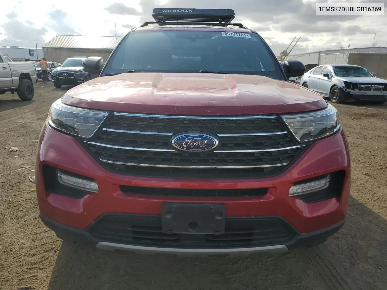 2020 Ford Explorer Xlt VIN: 1FMSK7DH8LGB16369 Lot: 59791784