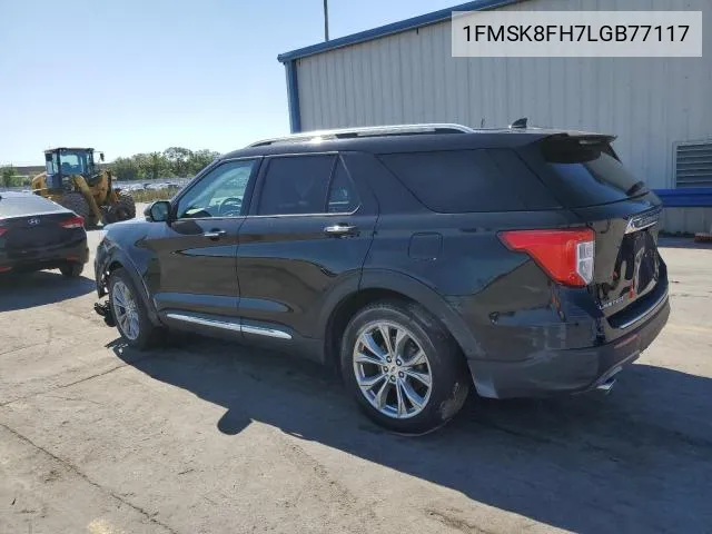 2020 Ford Explorer Limited VIN: 1FMSK8FH7LGB77117 Lot: 61392024