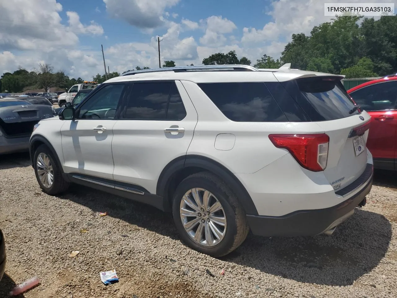 2020 Ford Explorer Limited VIN: 1FMSK7FH7LGA35103 Lot: 61866054