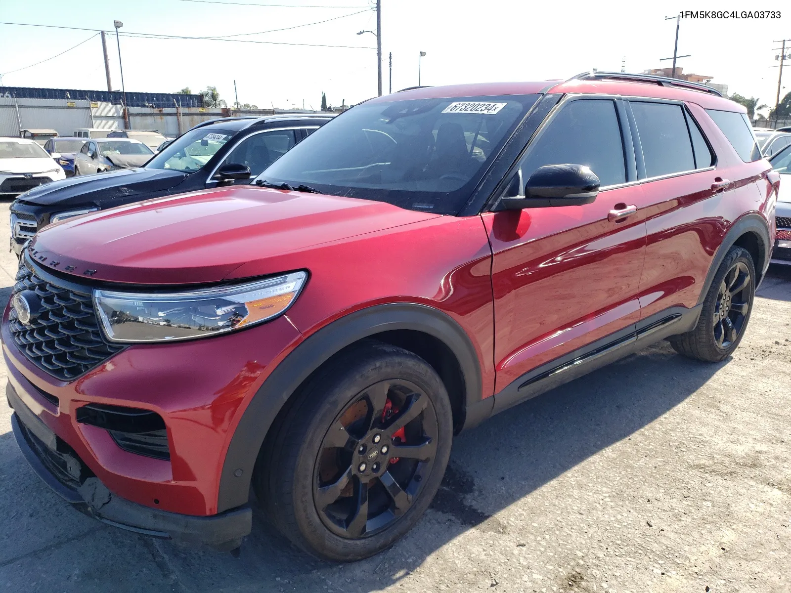 2020 Ford Explorer St VIN: 1FM5K8GC4LGA03733 Lot: 67320234