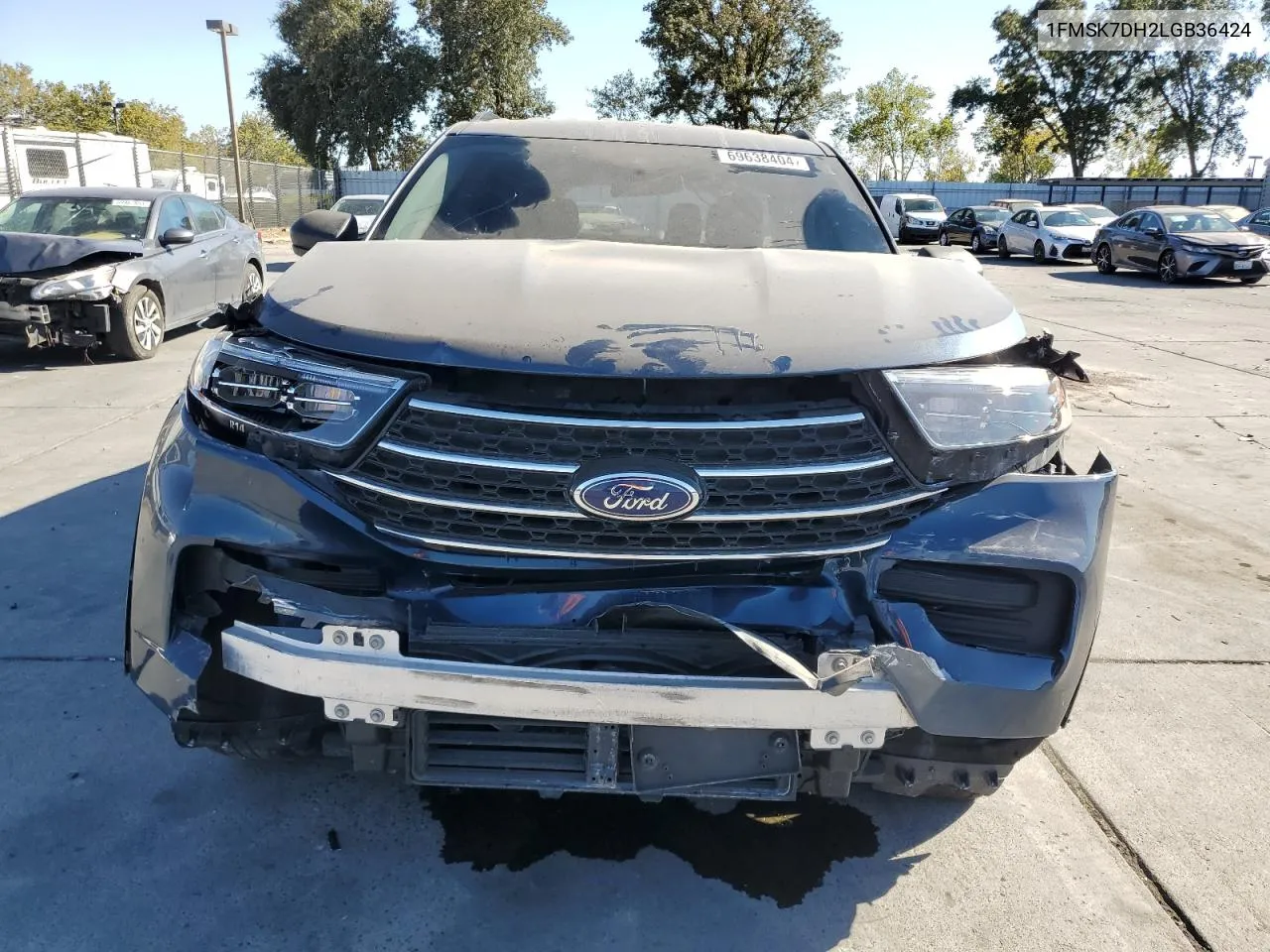 2020 Ford Explorer Xlt VIN: 1FMSK7DH2LGB36424 Lot: 69638404