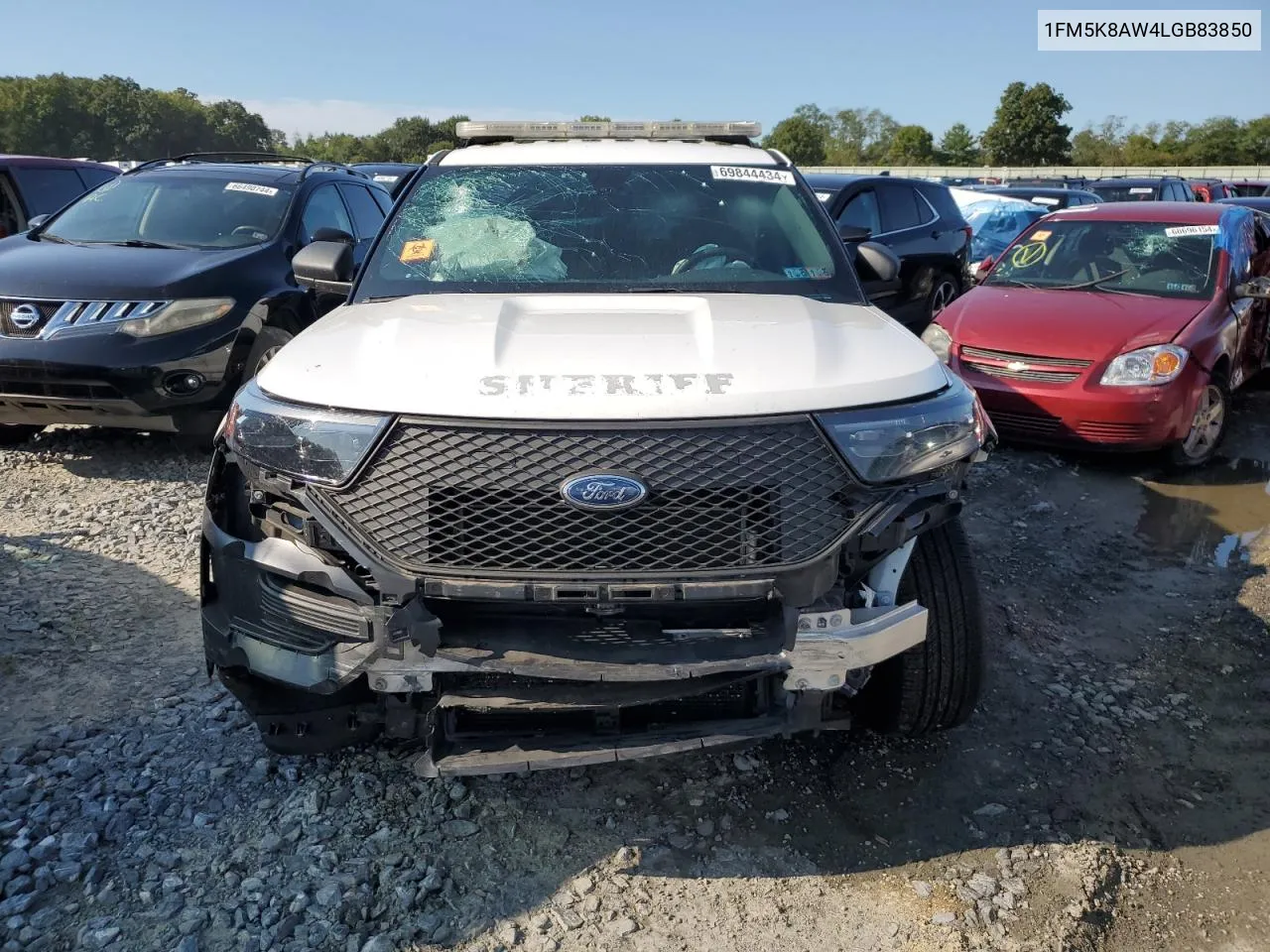 2020 Ford Explorer Police Interceptor VIN: 1FM5K8AW4LGB83850 Lot: 69844434