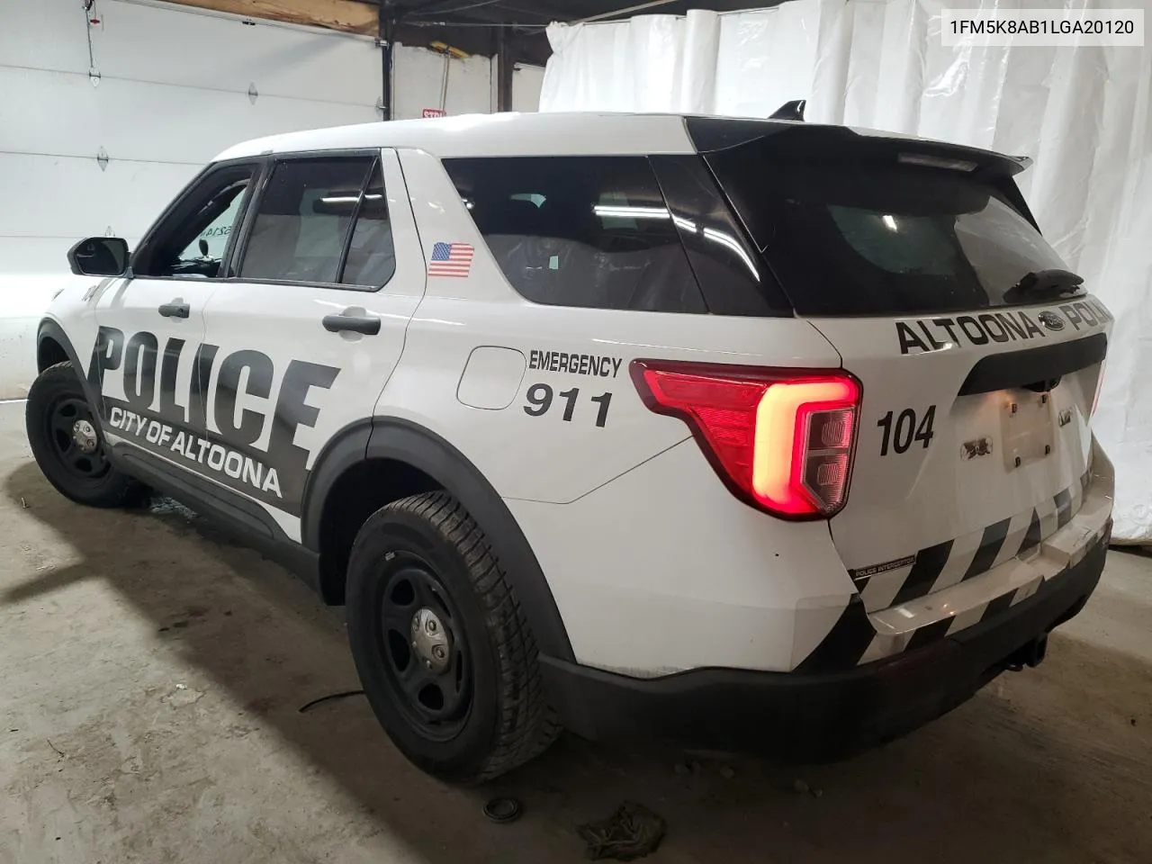 2020 Ford Explorer Police Interceptor VIN: 1FM5K8AB1LGA20120 Lot: 70385214