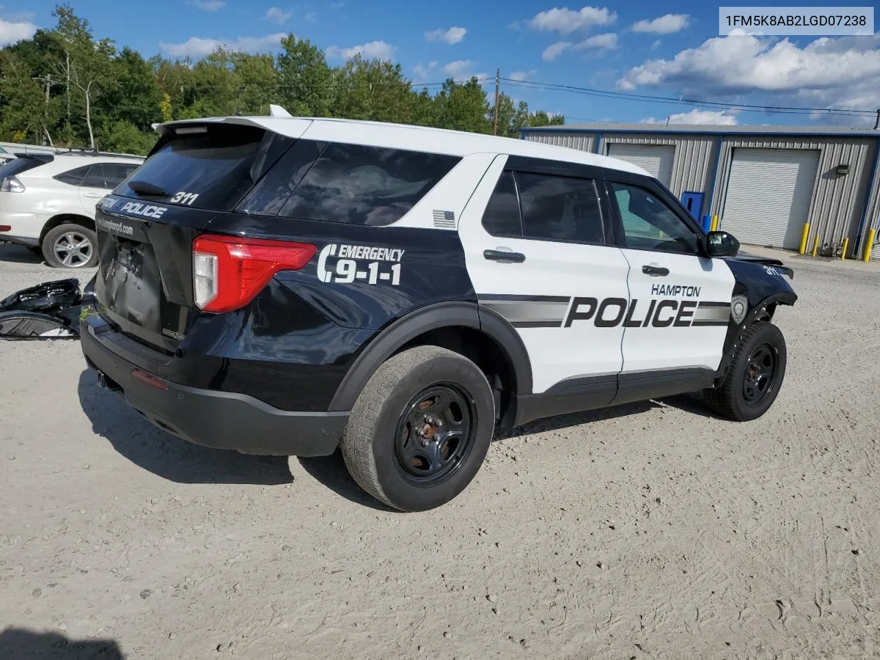 2020 Ford Explorer Police Interceptor VIN: 1FM5K8AB2LGD07238 Lot: 70693954