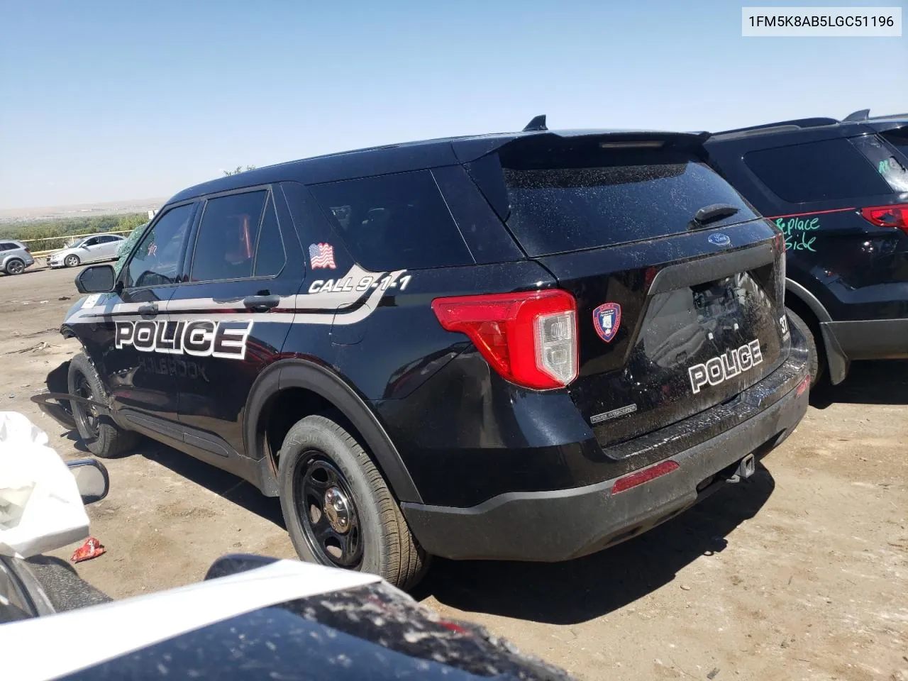 2020 Ford Explorer Police Interceptor VIN: 1FM5K8AB5LGC51196 Lot: 70822144