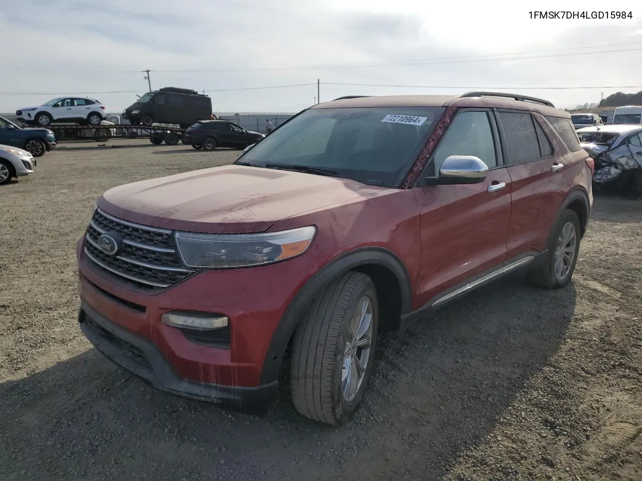 2020 Ford Explorer Xlt VIN: 1FMSK7DH4LGD15984 Lot: 72210964