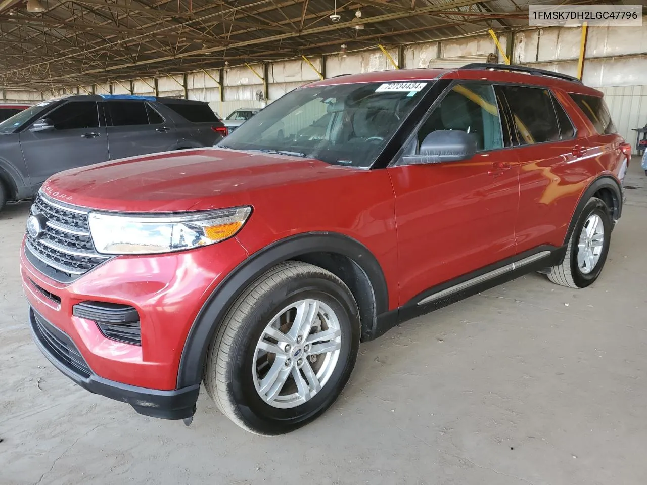 2020 Ford Explorer Xlt VIN: 1FMSK7DH2LGC47796 Lot: 72734434