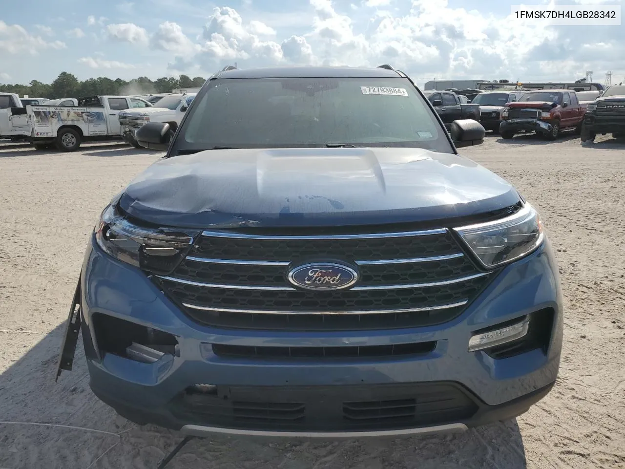 2020 Ford Explorer Xlt VIN: 1FMSK7DH4LGB28342 Lot: 72793884