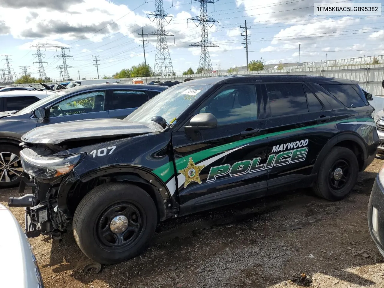 2020 Ford Explorer Police Interceptor VIN: 1FM5K8AC5LGB95382 Lot: 73489594