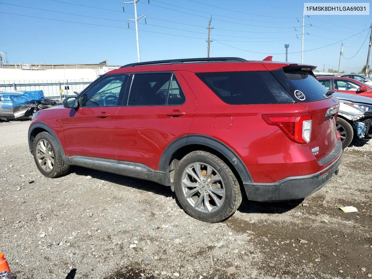 2020 Ford Explorer Xlt VIN: 1FMSK8DH1LGA69031 Lot: 73995214