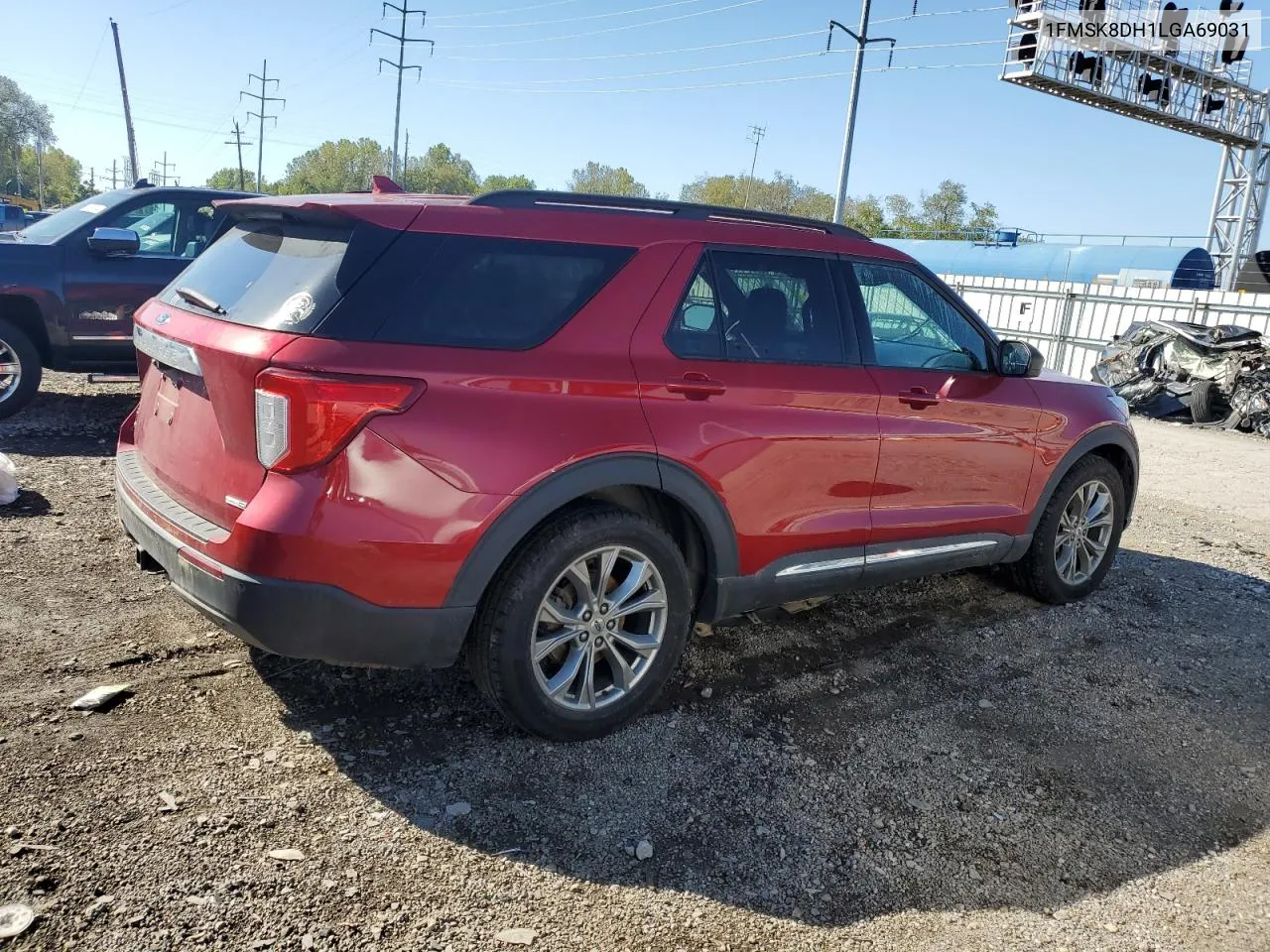 2020 Ford Explorer Xlt VIN: 1FMSK8DH1LGA69031 Lot: 73995214