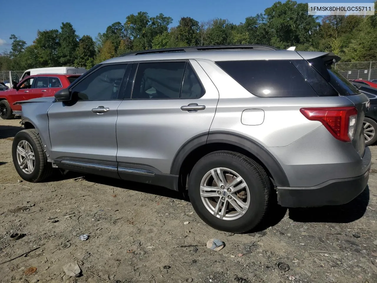 2020 Ford Explorer Xlt VIN: 1FMSK8DH0LGC55711 Lot: 74026454