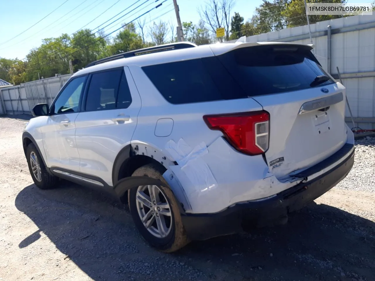 2020 Ford Explorer Xlt VIN: 1FMSK8DH7LGB69781 Lot: 74240764