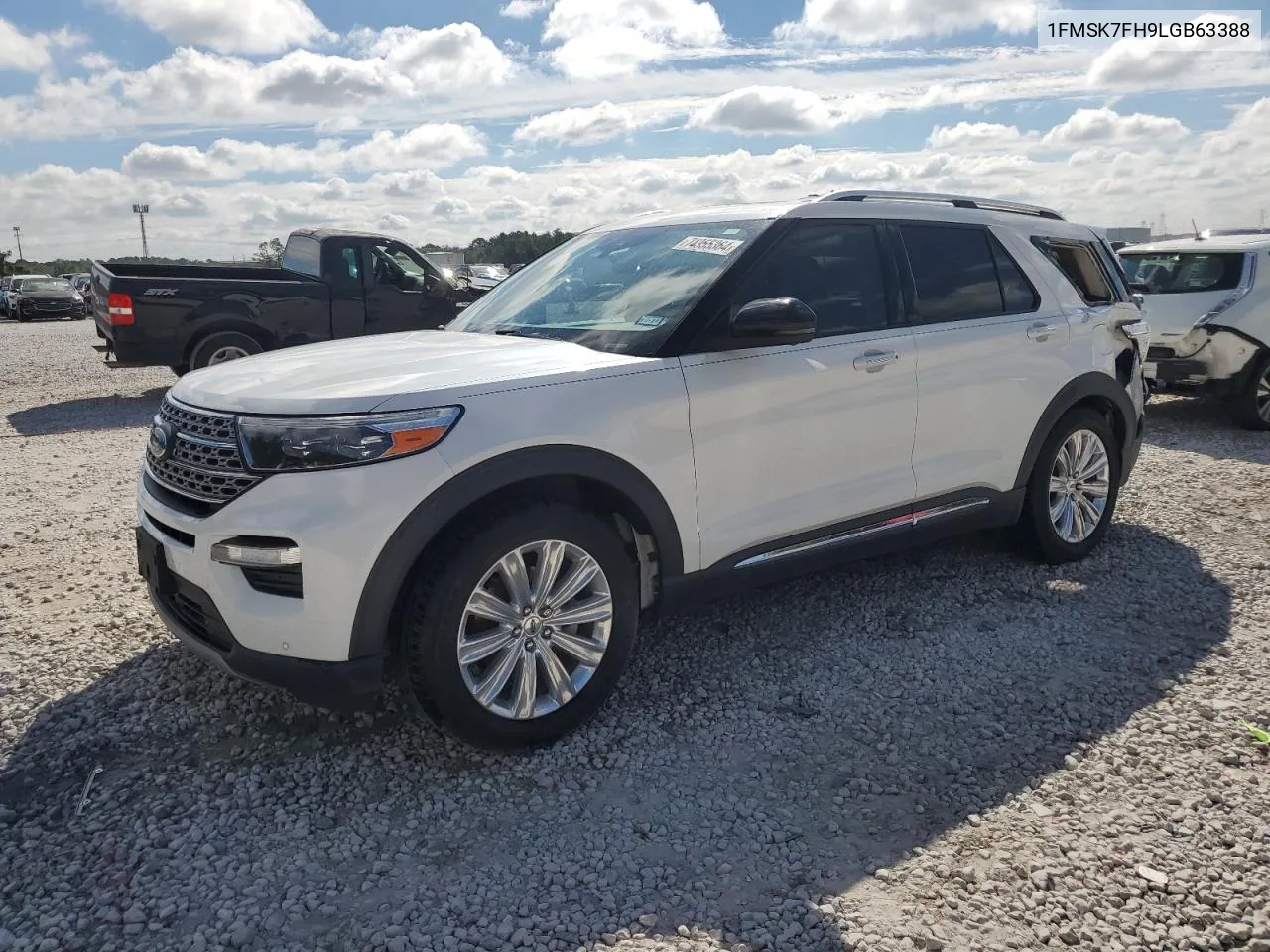 2020 Ford Explorer Limited VIN: 1FMSK7FH9LGB63388 Lot: 74355364