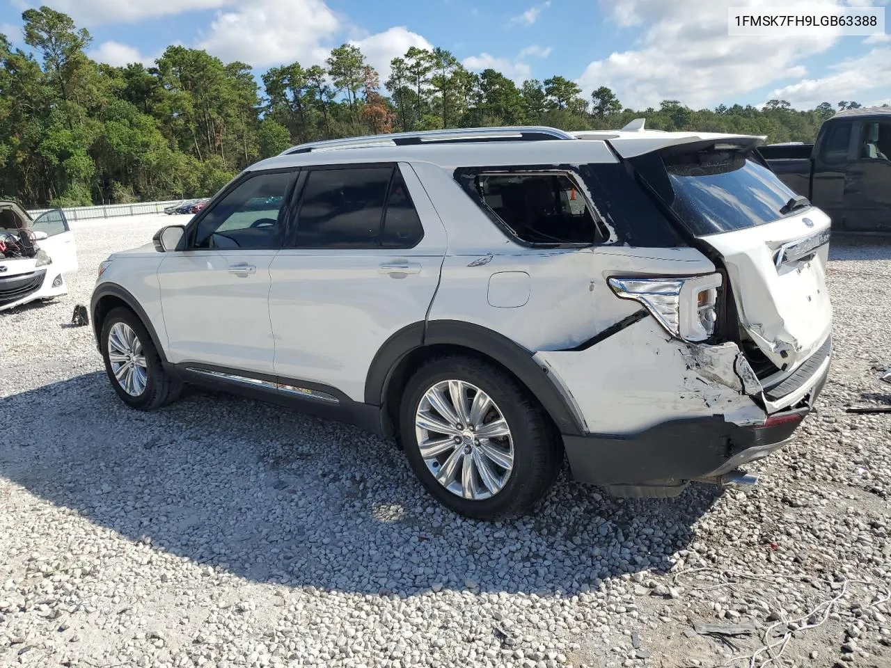 2020 Ford Explorer Limited VIN: 1FMSK7FH9LGB63388 Lot: 74355364