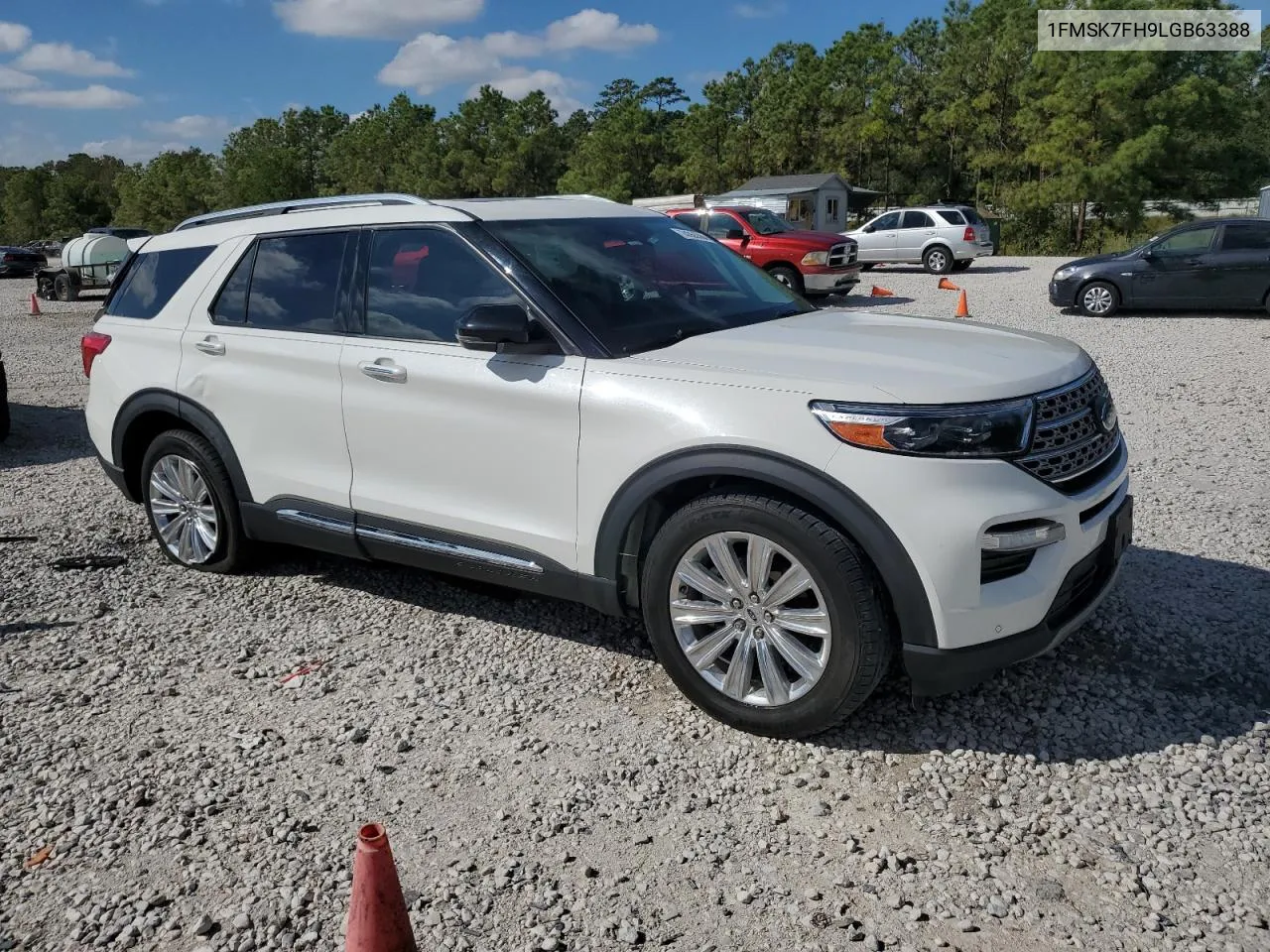 2020 Ford Explorer Limited VIN: 1FMSK7FH9LGB63388 Lot: 74355364