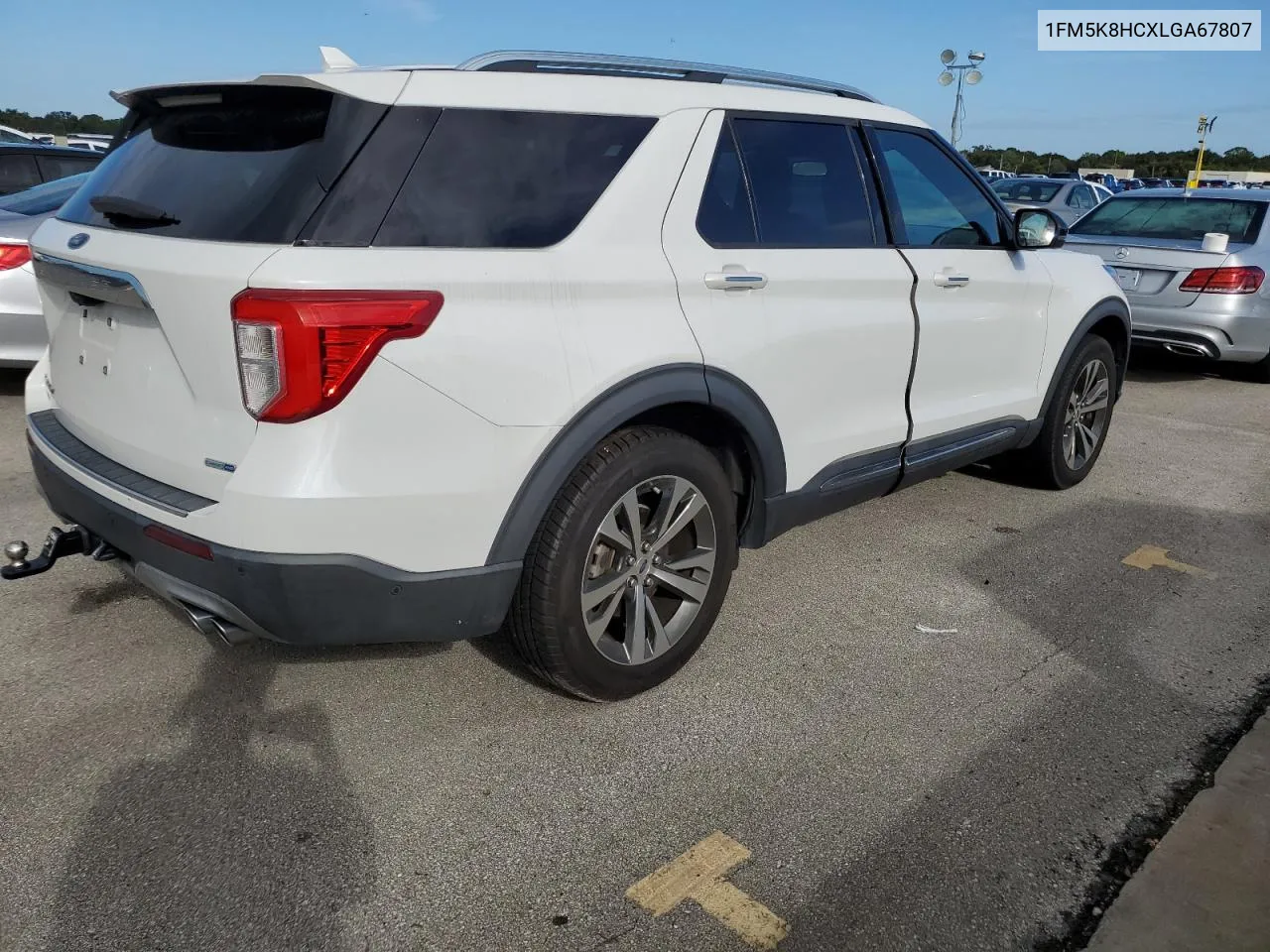 2020 Ford Explorer Platinum VIN: 1FM5K8HCXLGA67807 Lot: 74372634