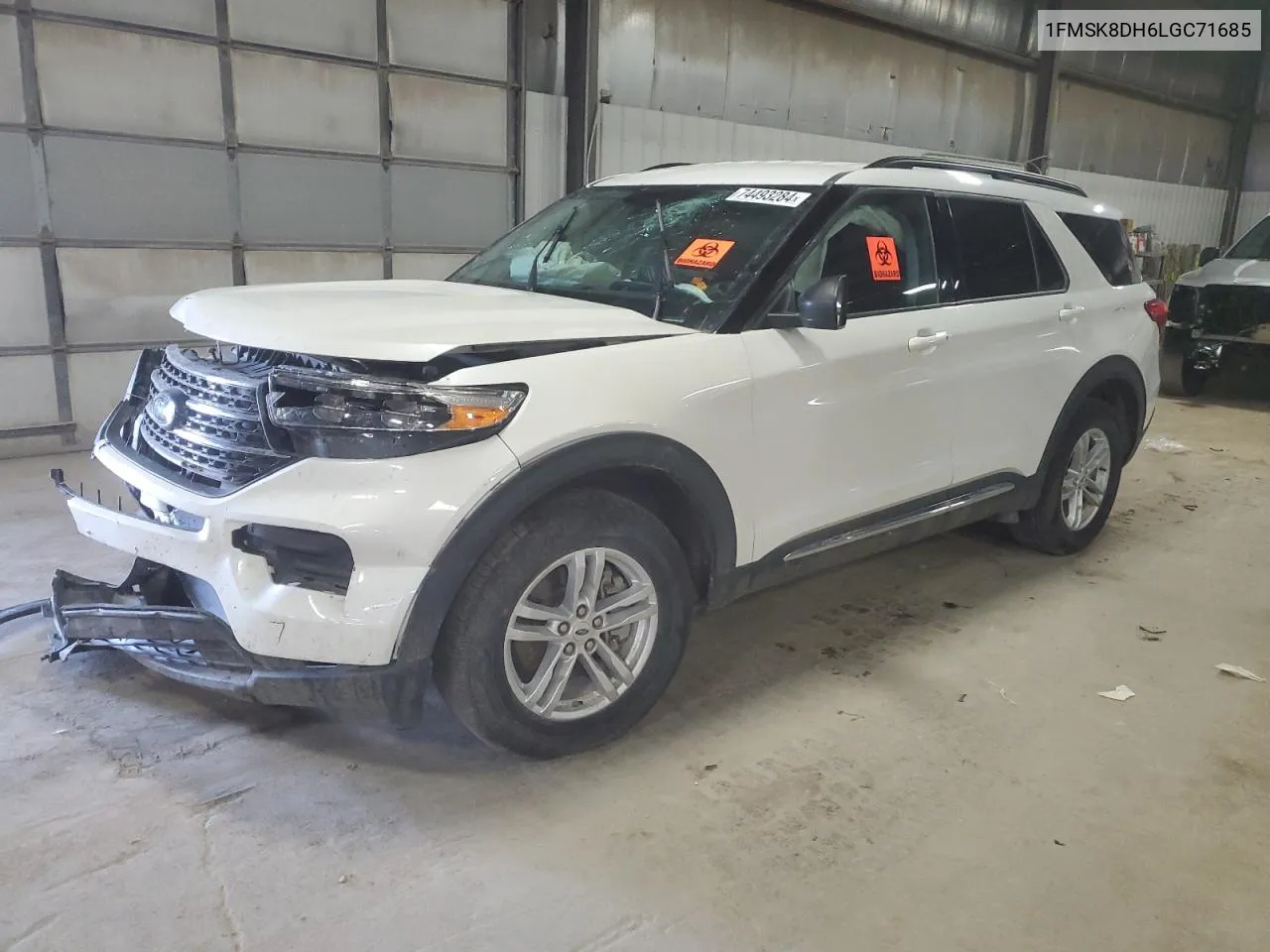 2020 Ford Explorer Xlt VIN: 1FMSK8DH6LGC71685 Lot: 74493284