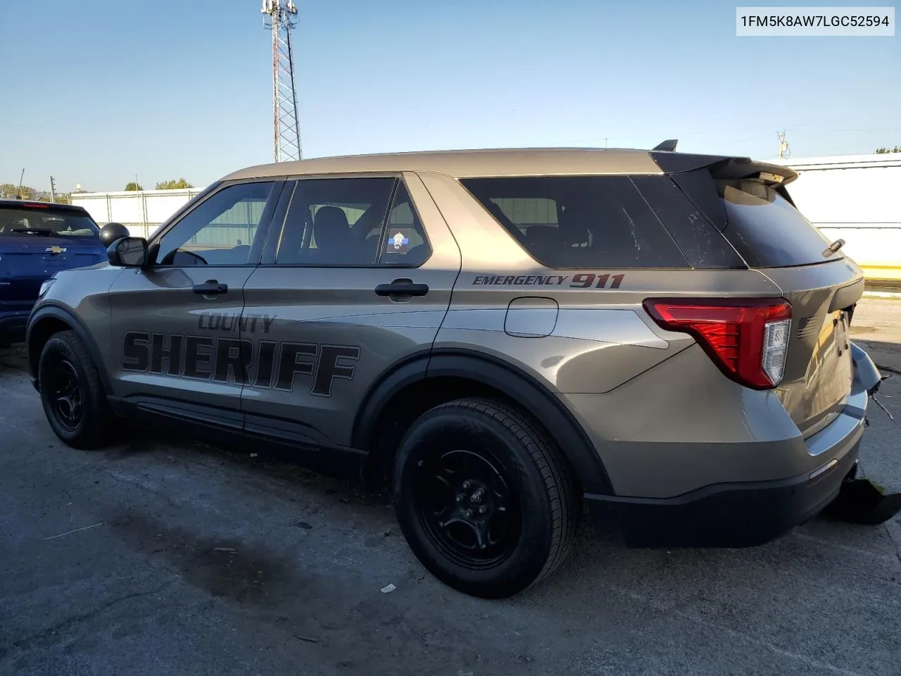 1FM5K8AW7LGC52594 2020 Ford Explorer Police Interceptor