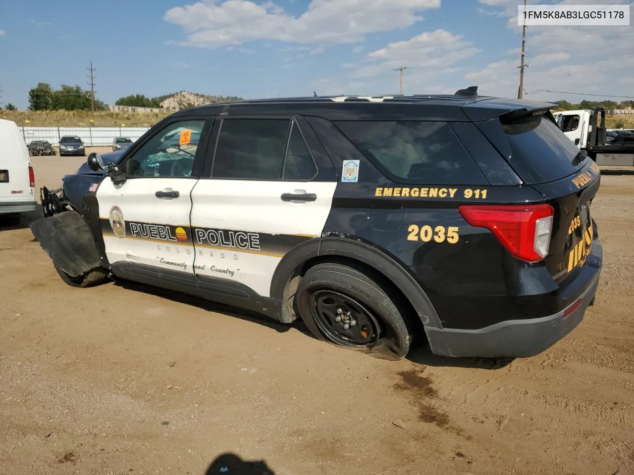 2020 Ford Explorer Police Interceptor VIN: 1FM5K8AB3LGC51178 Lot: 74519864