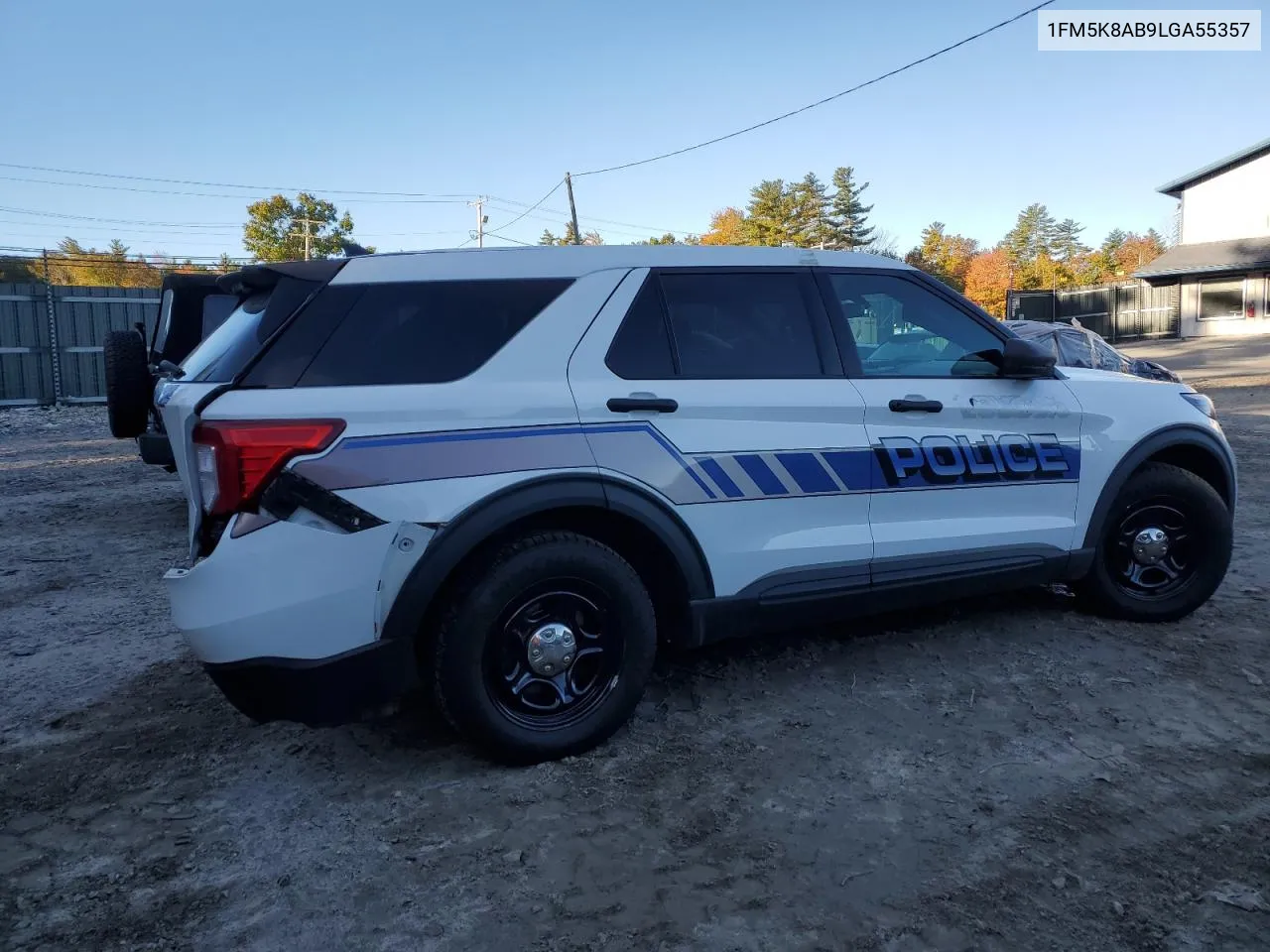 2020 Ford Explorer Police Interceptor VIN: 1FM5K8AB9LGA55357 Lot: 75203104