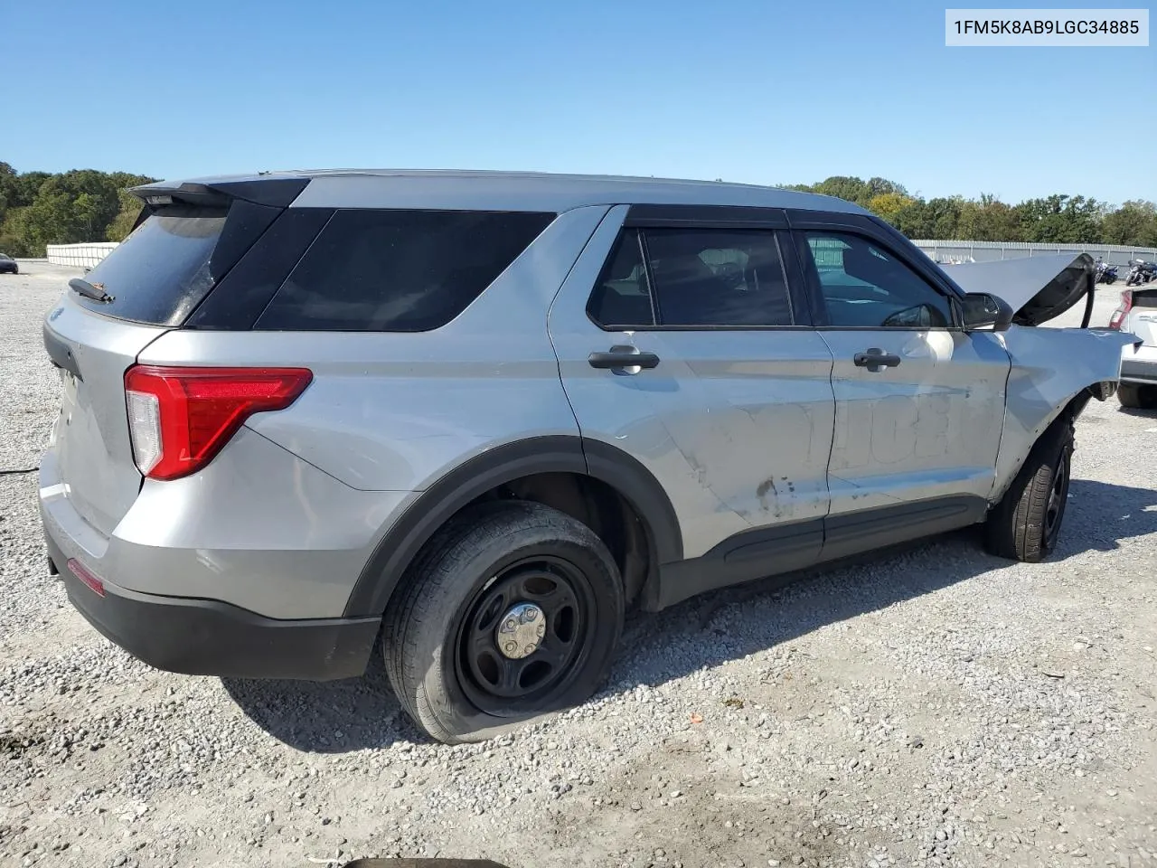 2020 Ford Explorer Police Interceptor VIN: 1FM5K8AB9LGC34885 Lot: 75548834