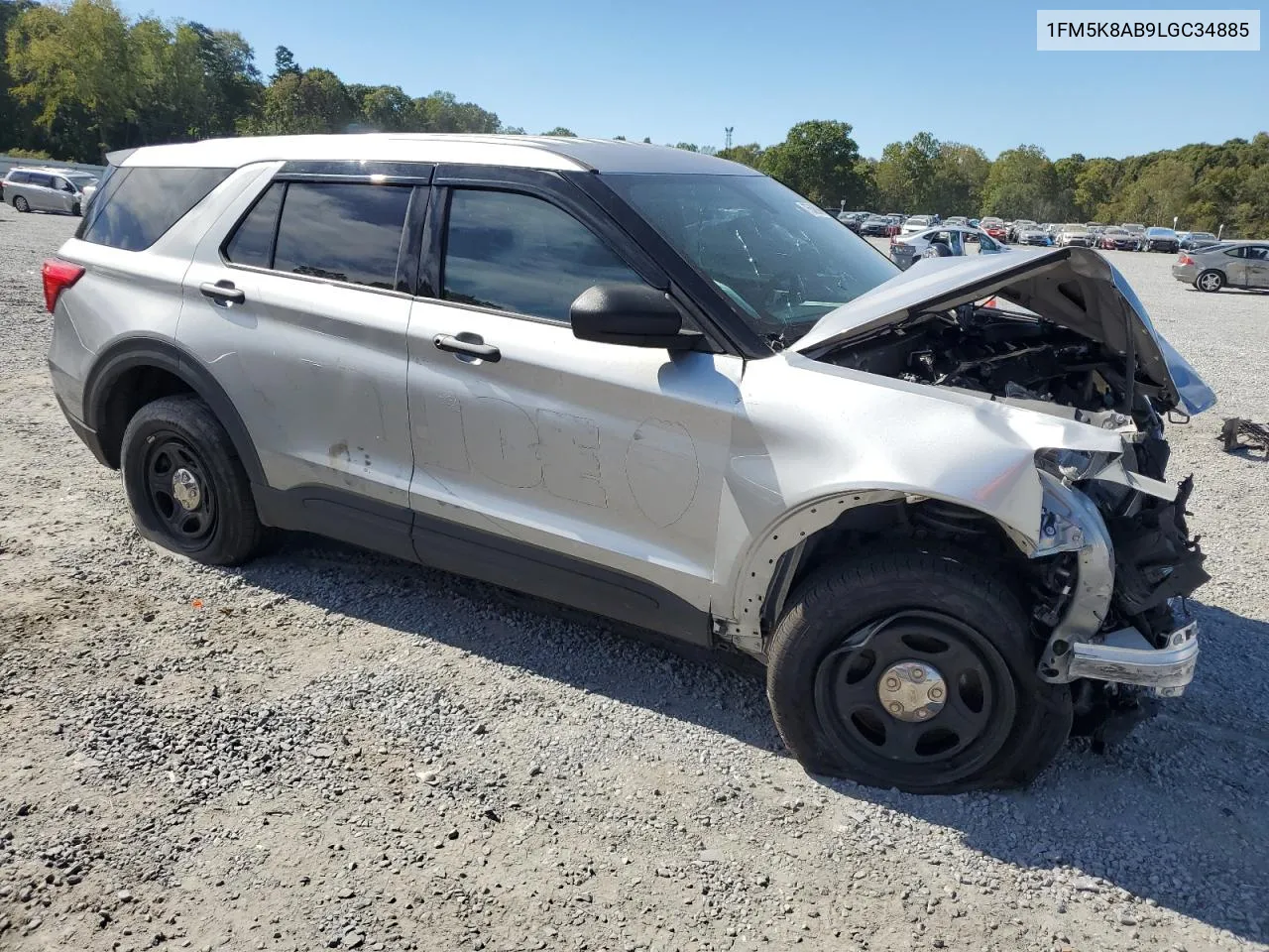 2020 Ford Explorer Police Interceptor VIN: 1FM5K8AB9LGC34885 Lot: 75548834