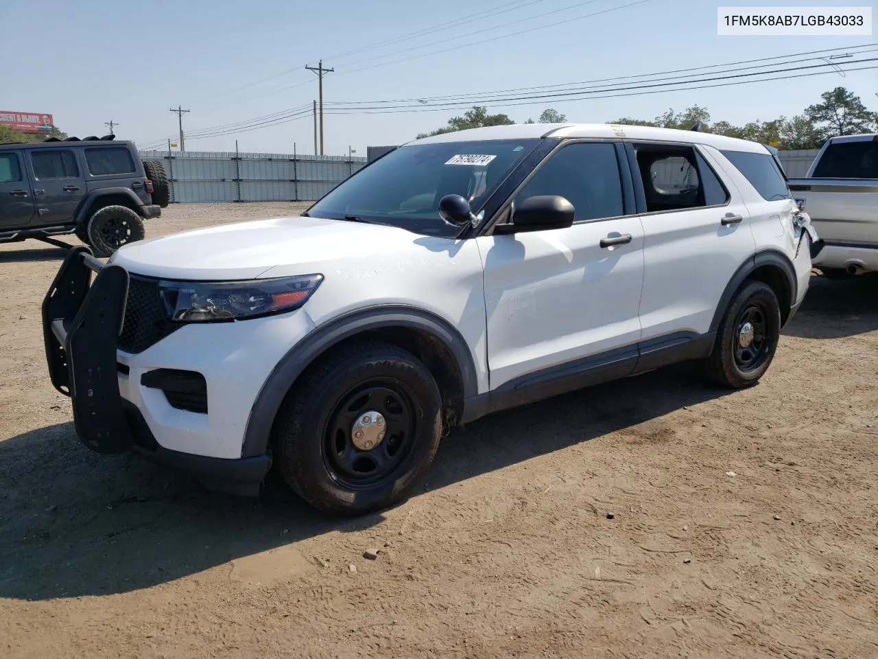 2020 Ford Explorer Police Interceptor VIN: 1FM5K8AB7LGB43033 Lot: 75790274