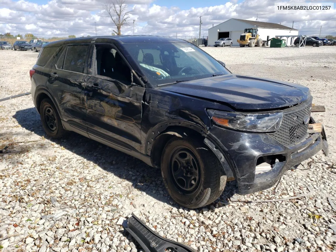 2020 Ford Explorer Police Interceptor VIN: 1FM5K8AB2LGC01257 Lot: 75896304