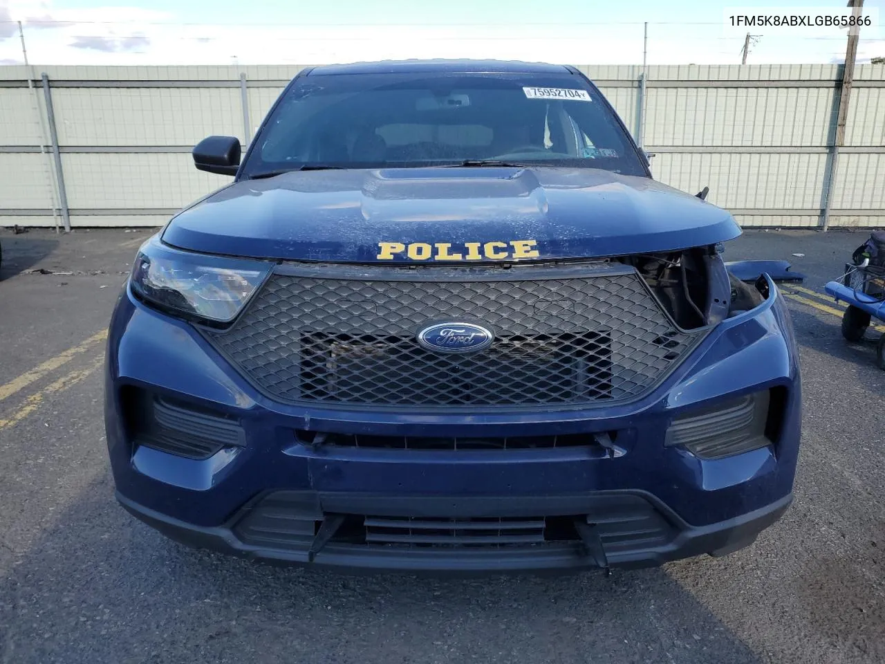 2020 Ford Explorer Police Interceptor VIN: 1FM5K8ABXLGB65866 Lot: 75952704