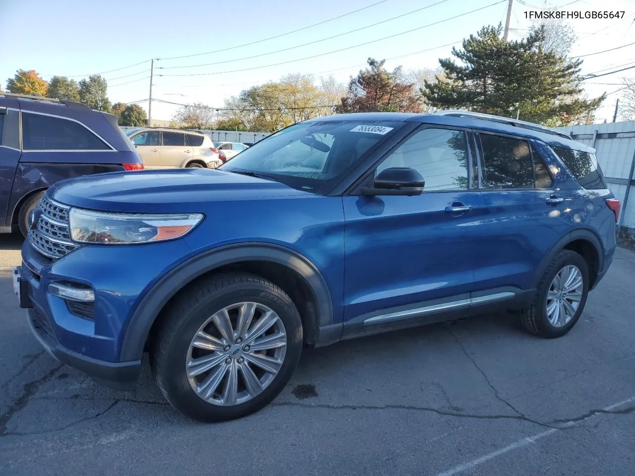 2020 Ford Explorer Limited VIN: 1FMSK8FH9LGB65647 Lot: 76553084