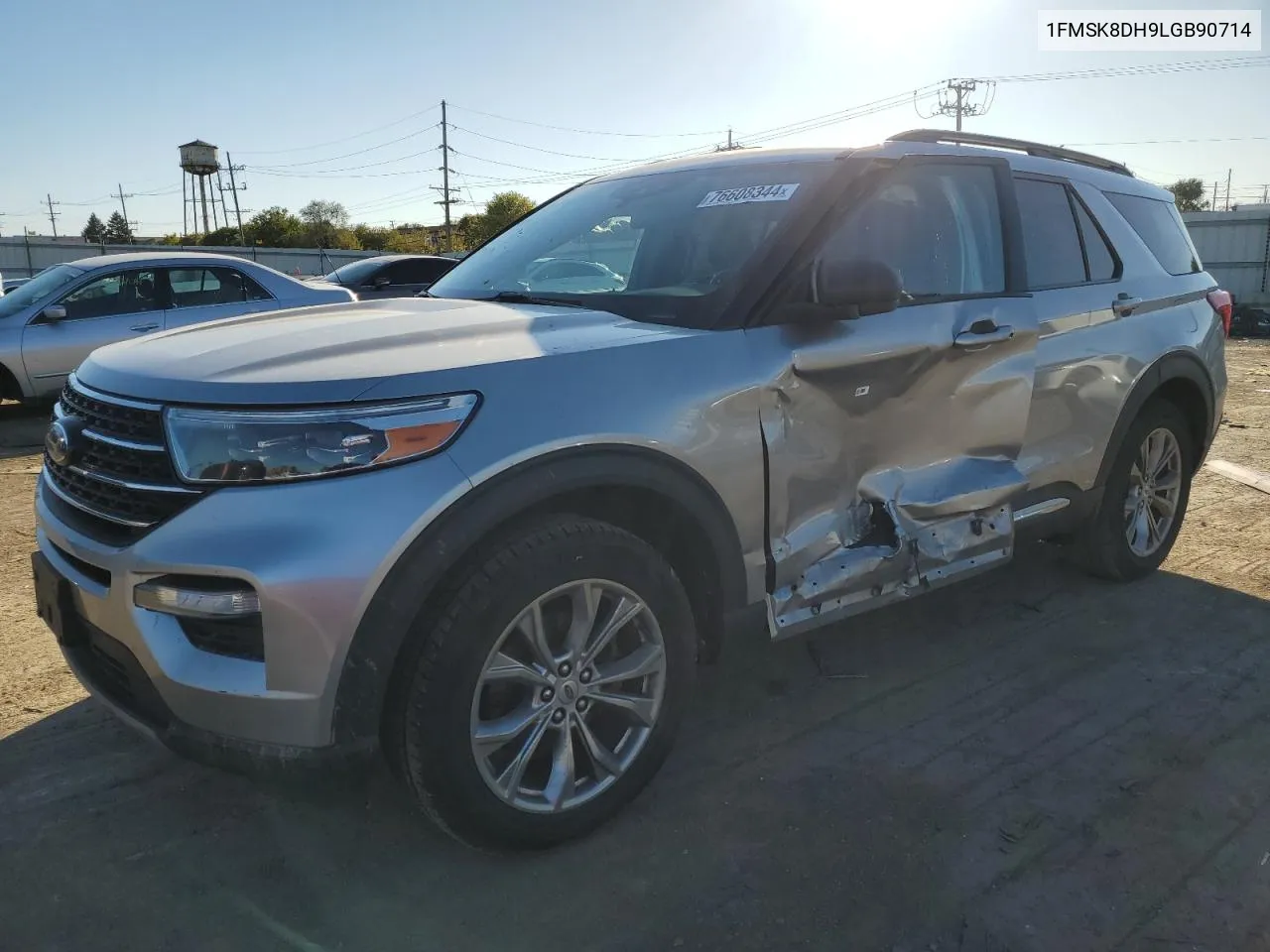 2020 Ford Explorer Xlt VIN: 1FMSK8DH9LGB90714 Lot: 76608344