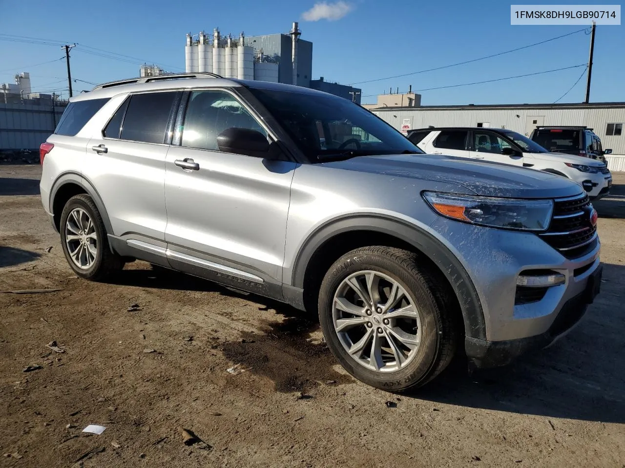 2020 Ford Explorer Xlt VIN: 1FMSK8DH9LGB90714 Lot: 76608344