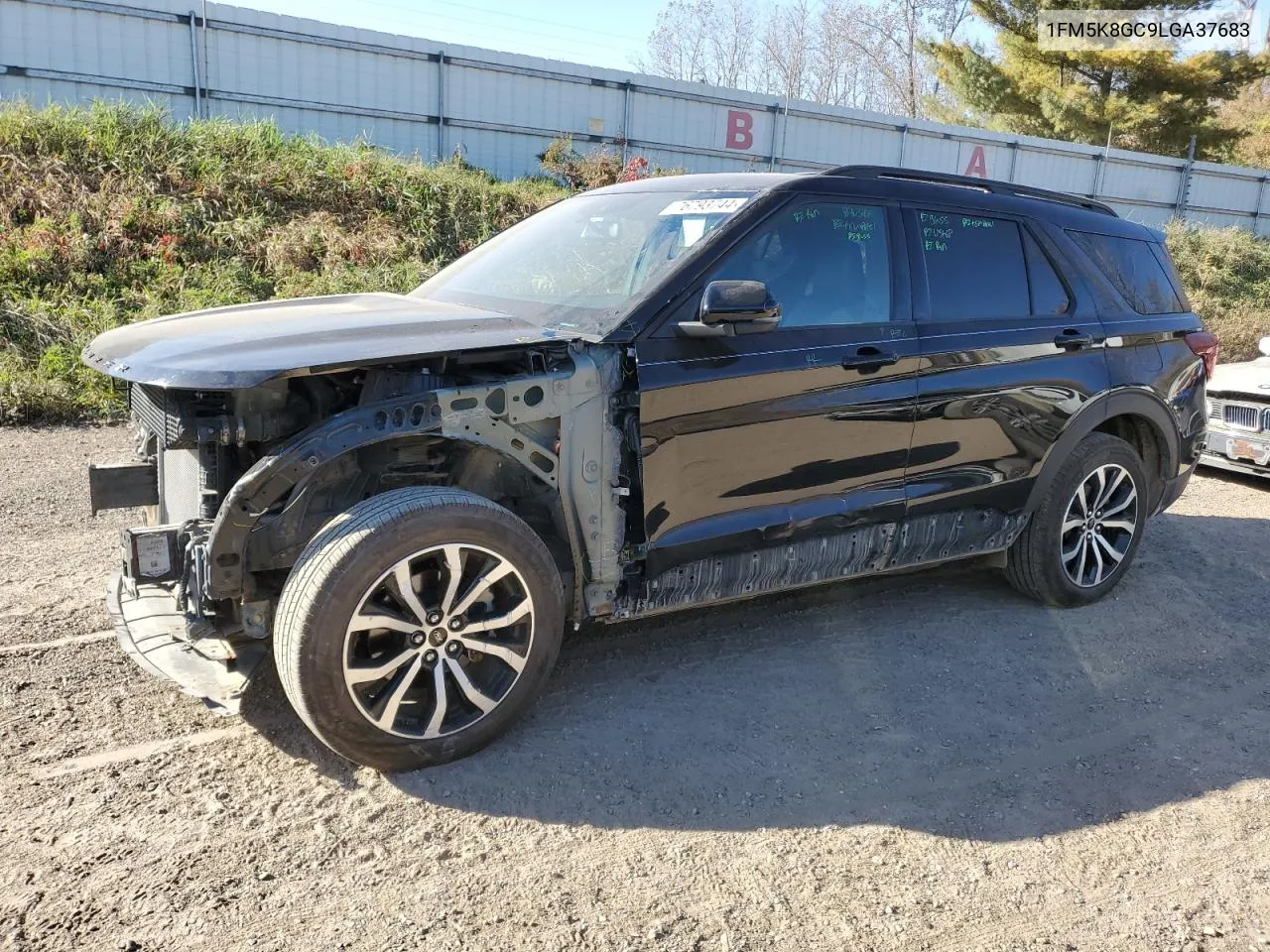 2020 Ford Explorer St VIN: 1FM5K8GC9LGA37683 Lot: 76793744