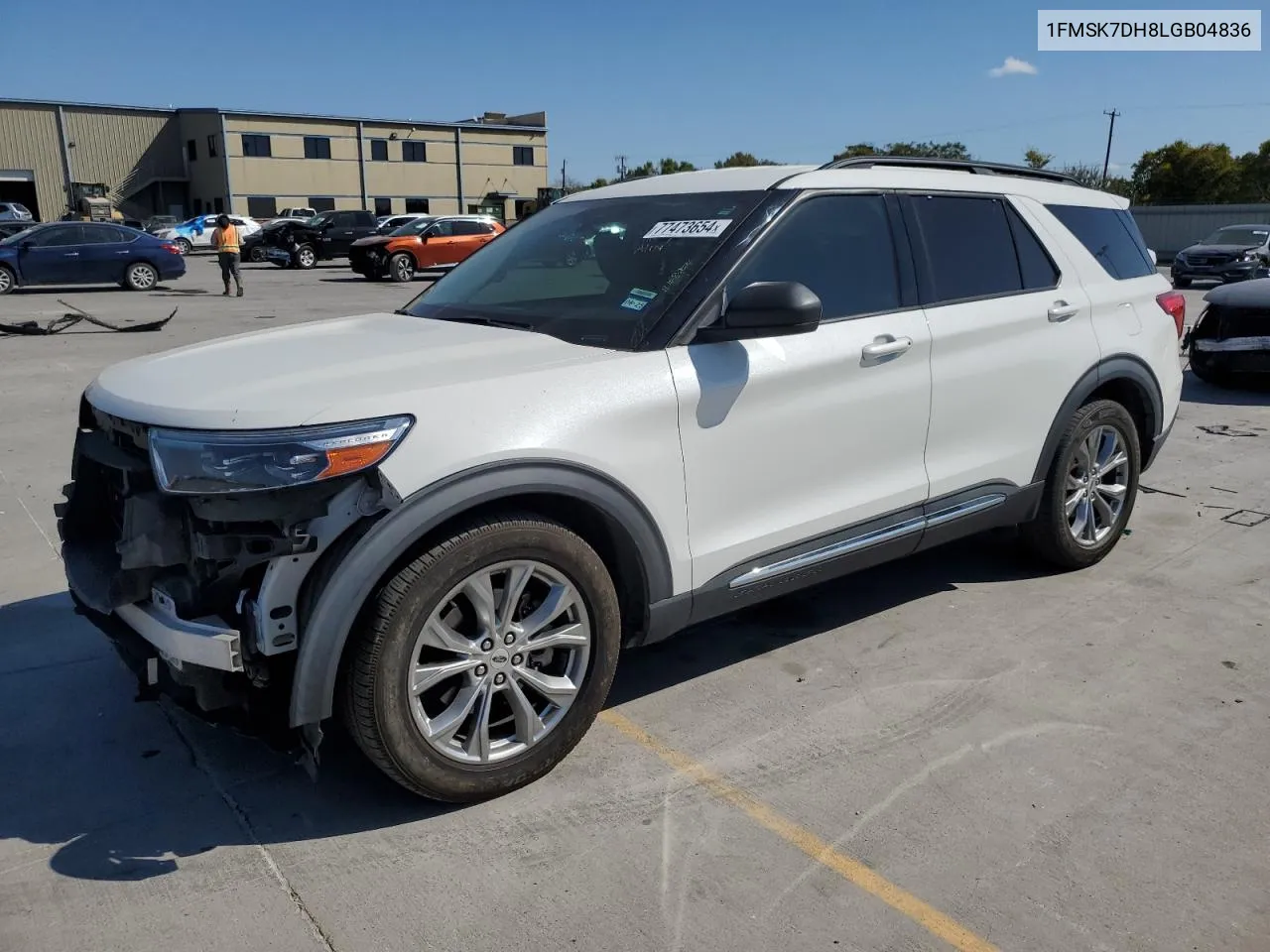 2020 Ford Explorer Xlt VIN: 1FMSK7DH8LGB04836 Lot: 77473654