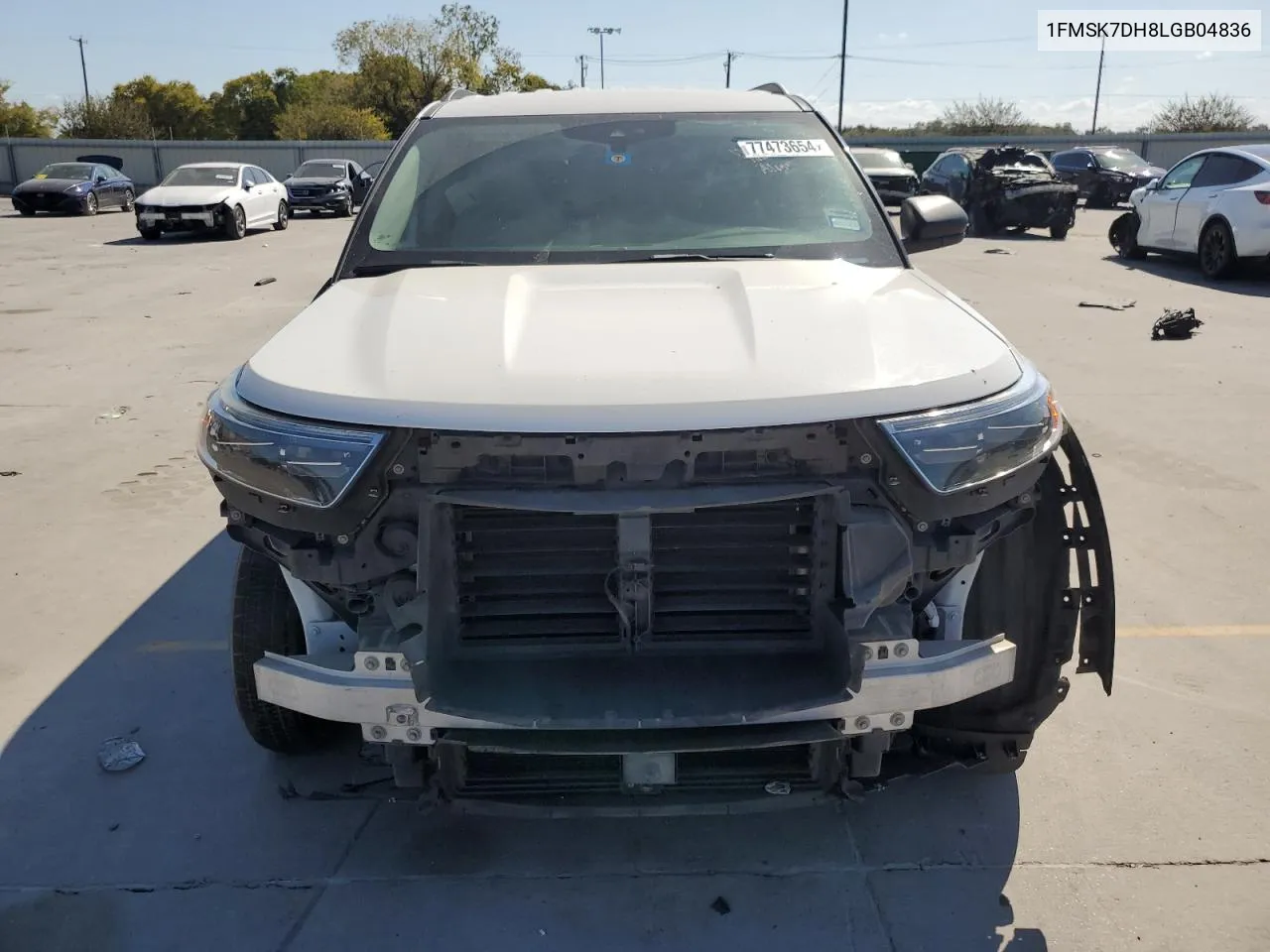 2020 Ford Explorer Xlt VIN: 1FMSK7DH8LGB04836 Lot: 77473654