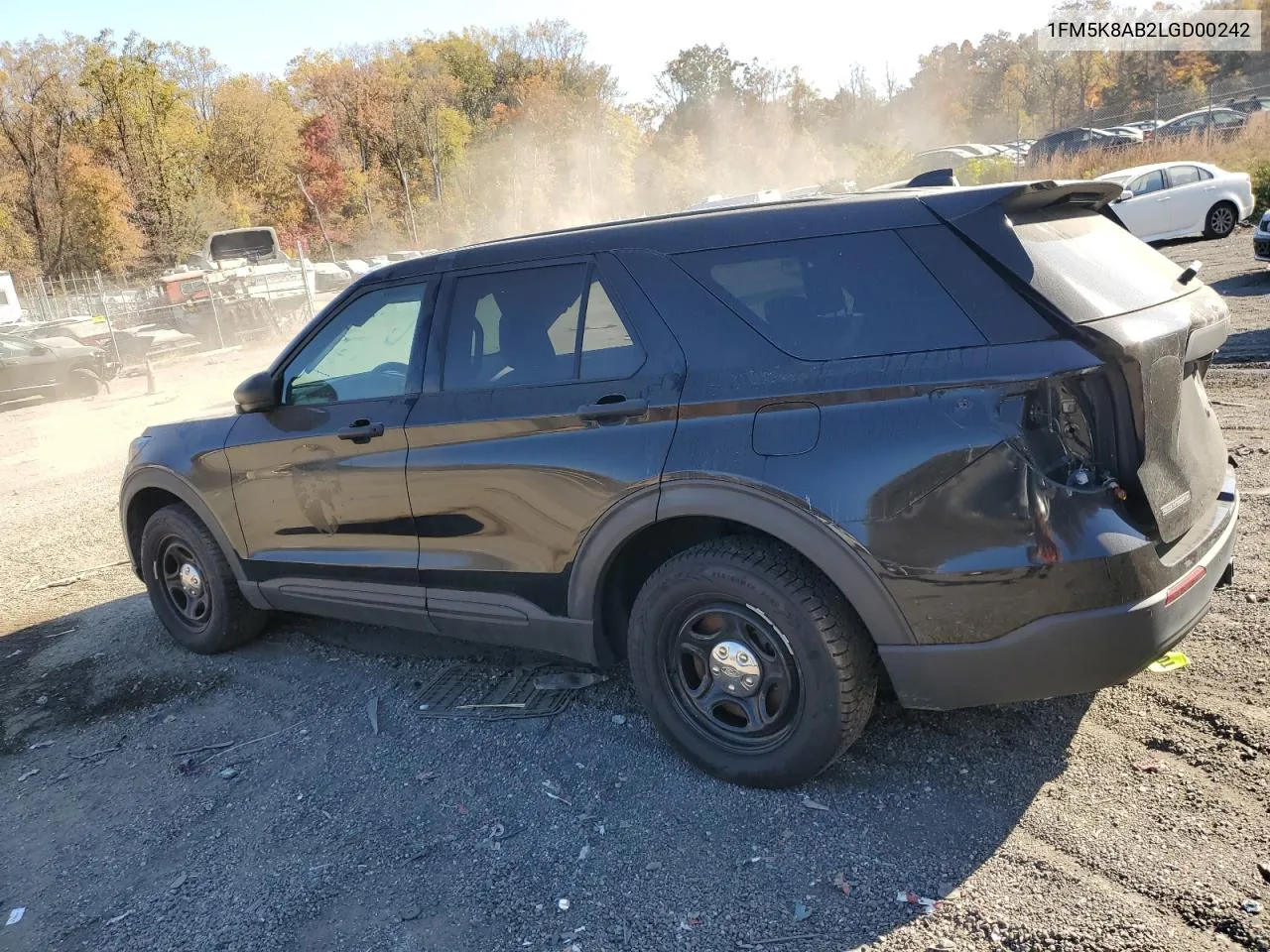 2020 Ford Explorer Police Interceptor VIN: 1FM5K8AB2LGD00242 Lot: 78374104