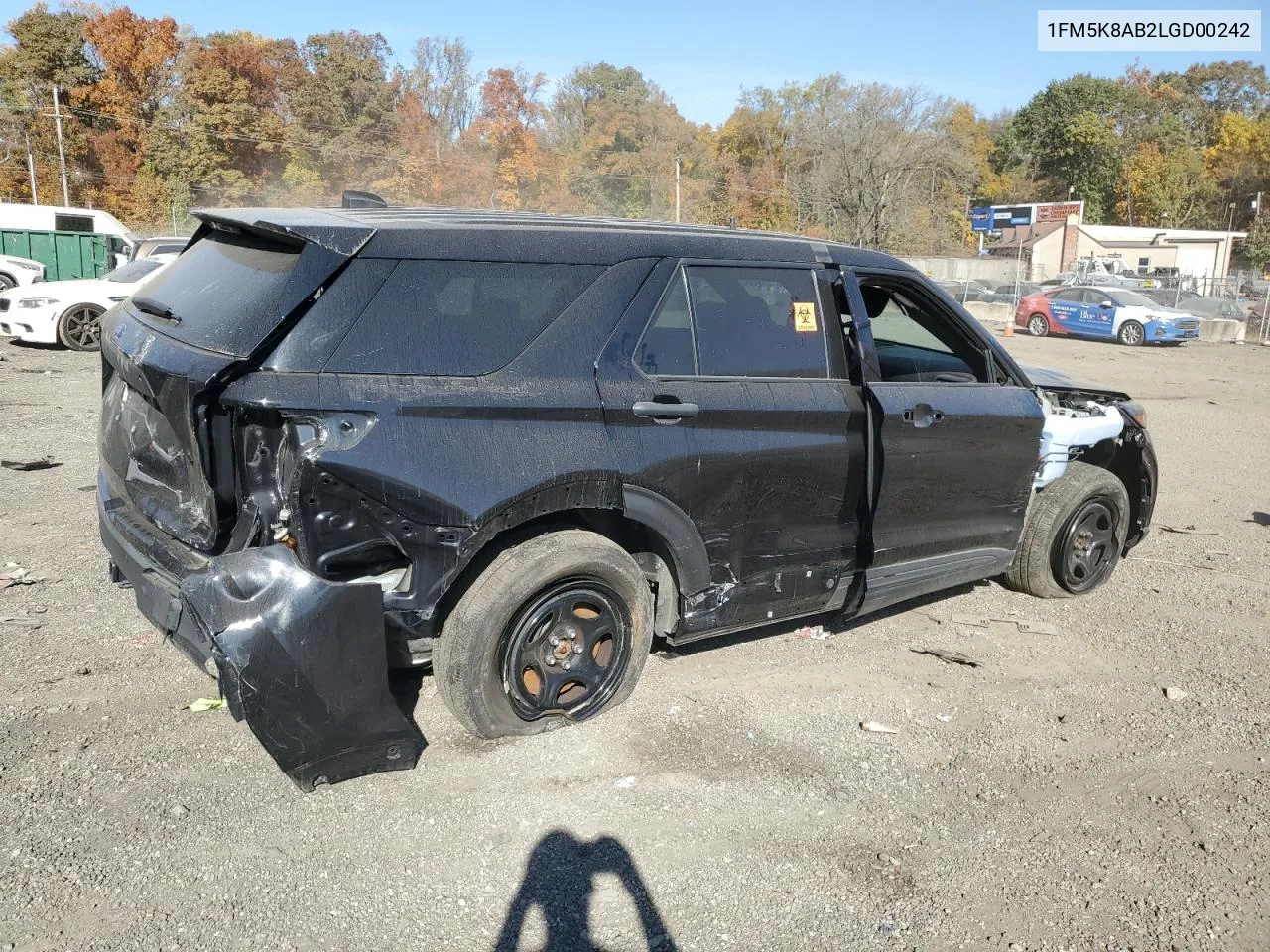 2020 Ford Explorer Police Interceptor VIN: 1FM5K8AB2LGD00242 Lot: 78374104