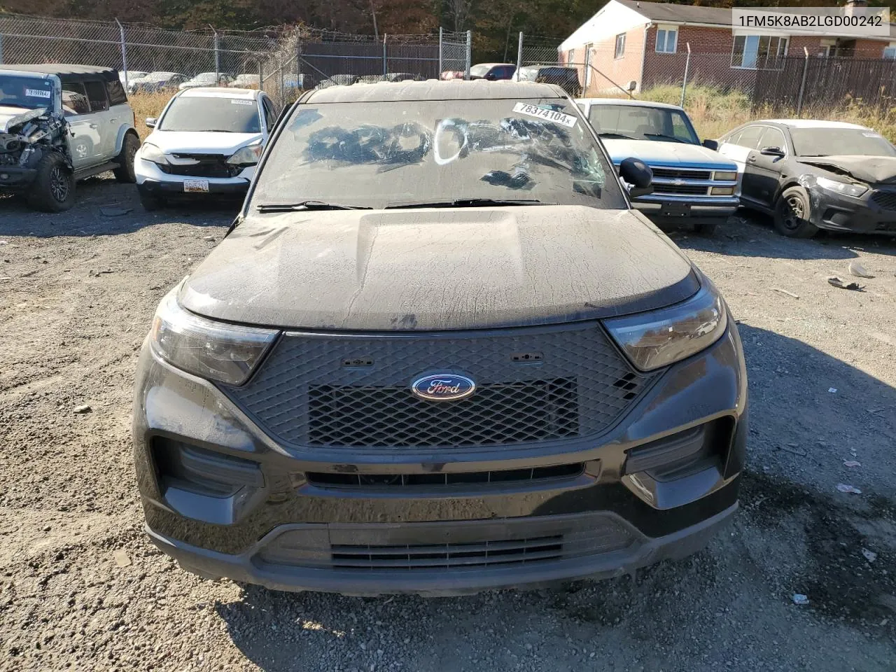 2020 Ford Explorer Police Interceptor VIN: 1FM5K8AB2LGD00242 Lot: 78374104