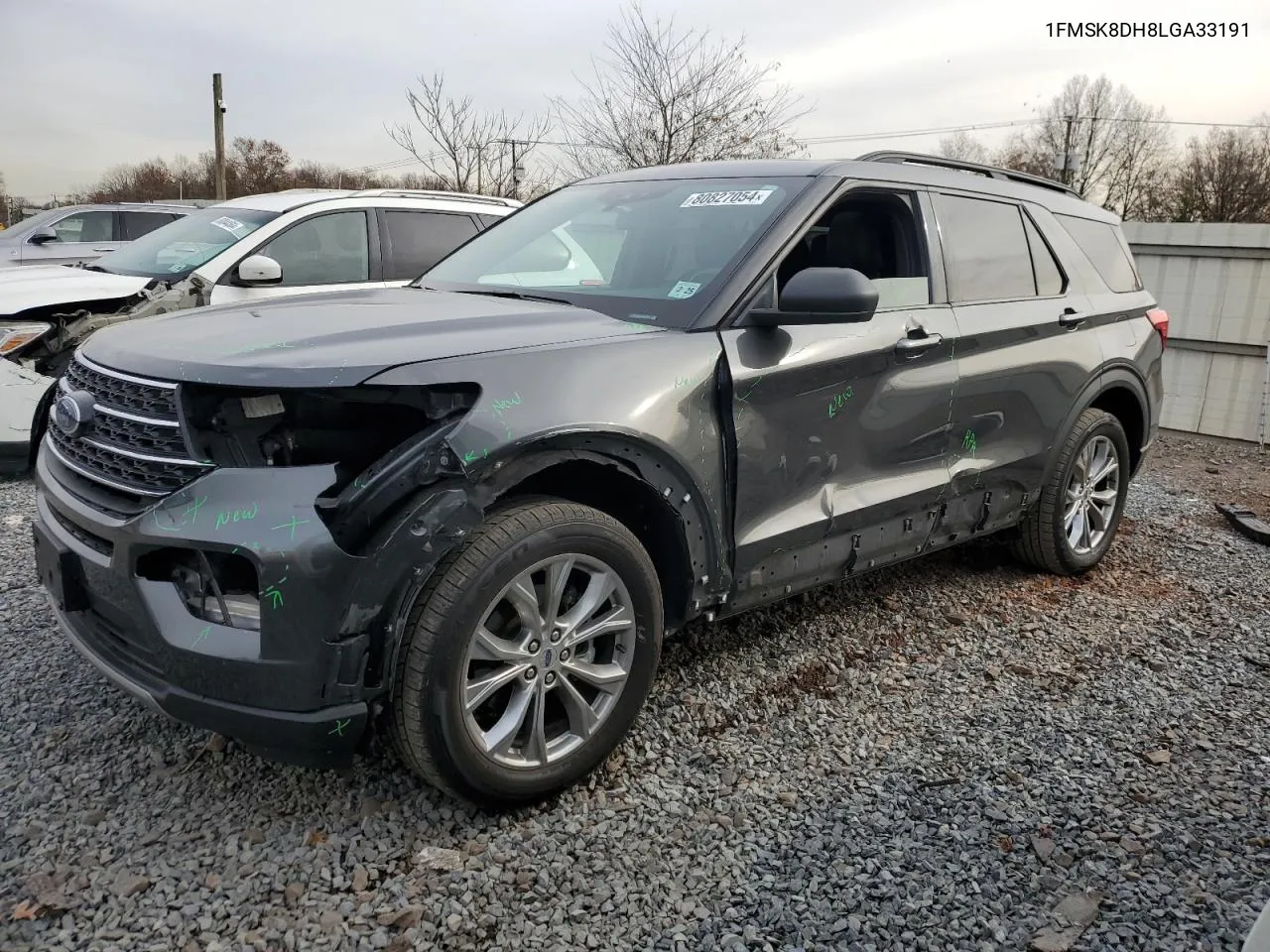 2020 Ford Explorer Xlt VIN: 1FMSK8DH8LGA33191 Lot: 80827054